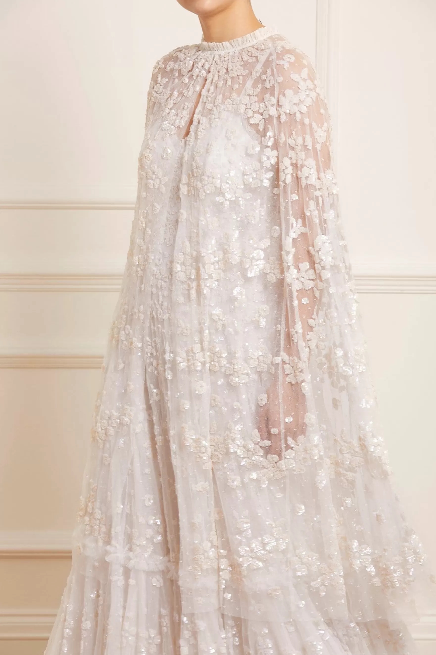 Needle & Thread Wedding Wardrobe | Bridal>Margot Midaxi Cape White