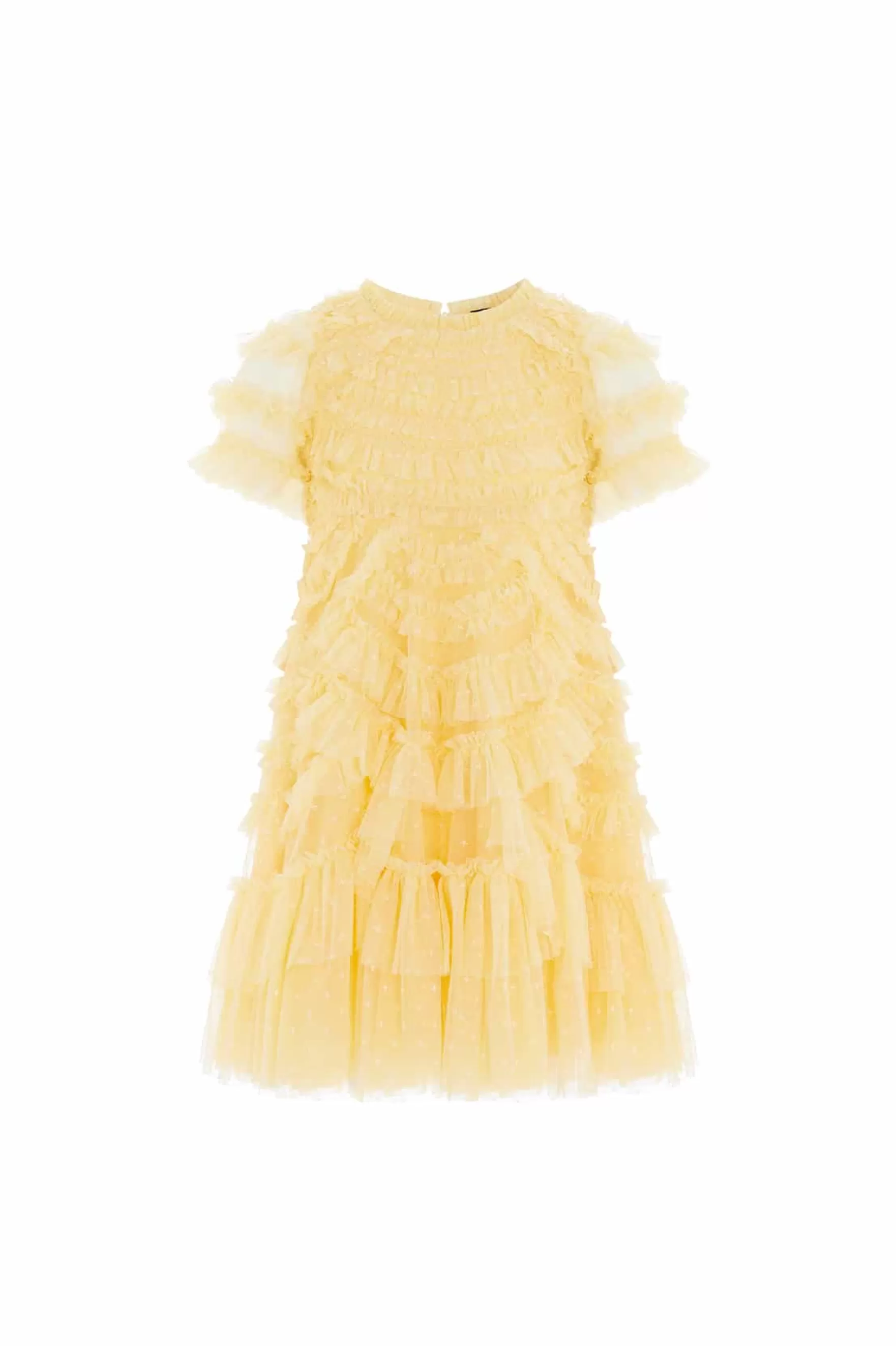 Needle & Thread Responsibly Sourced>Marilla Ruffle Kids Dress Yellow