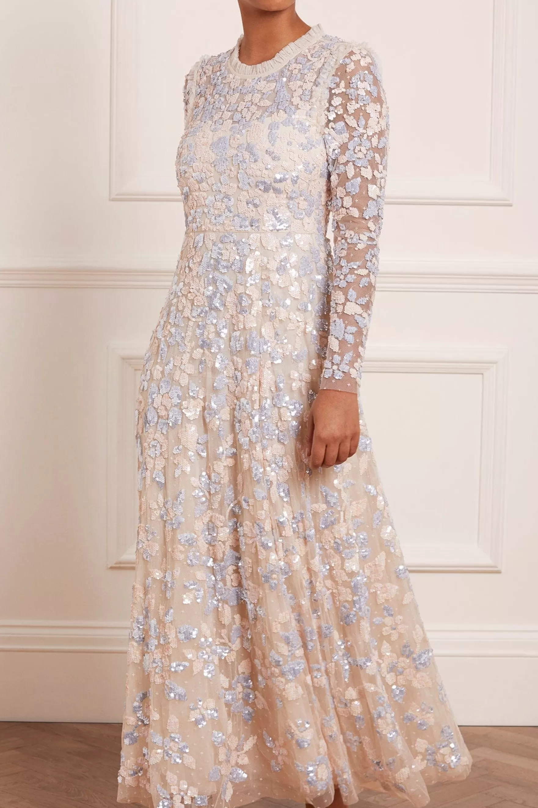 Needle & Thread Plus Size | Evening Dresses>Mary Rose Ankle Gown Blue