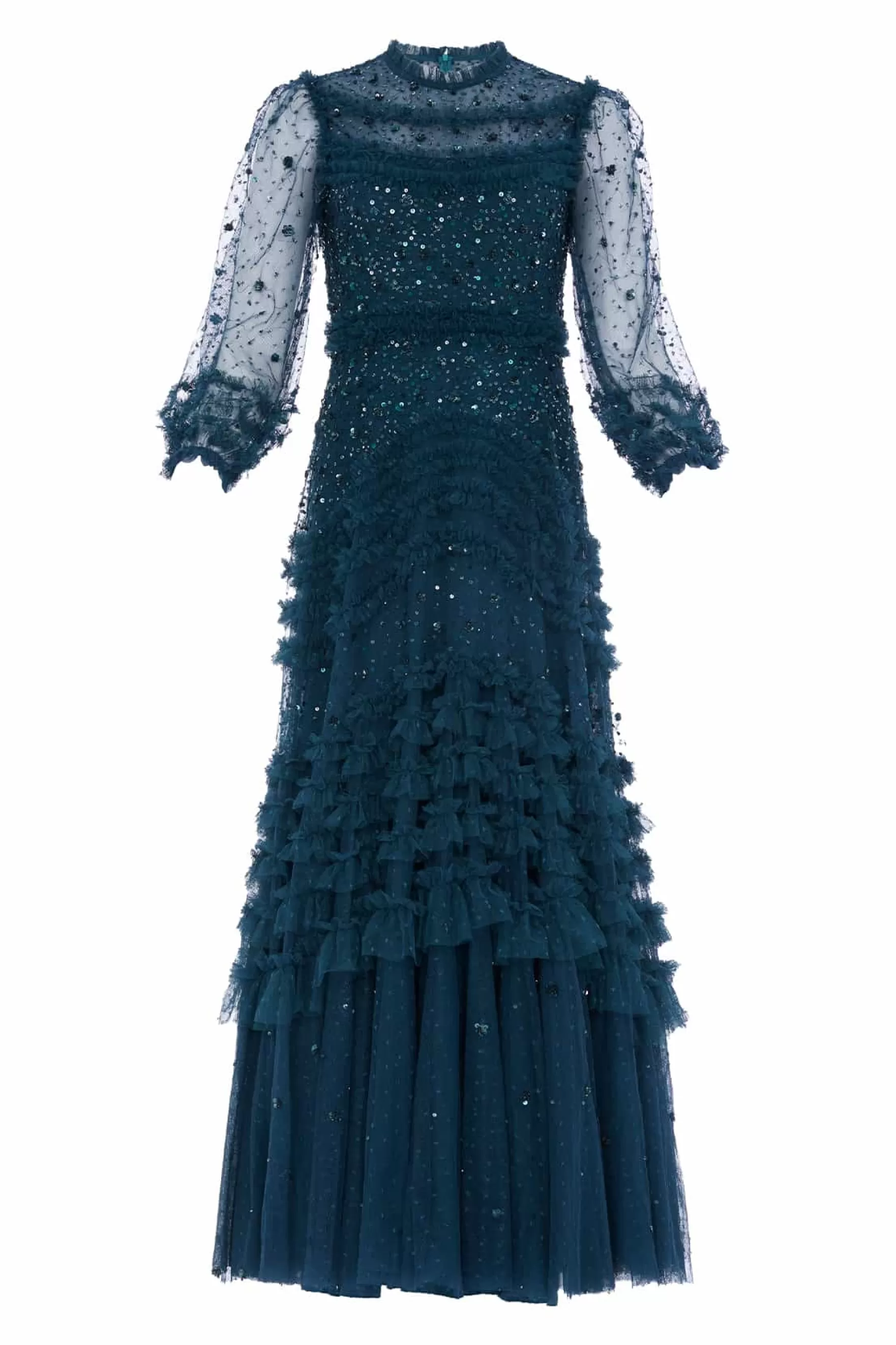 Needle & Thread Evening Dresses | Embellished Dresses>Maybelle Sequin Gown Green