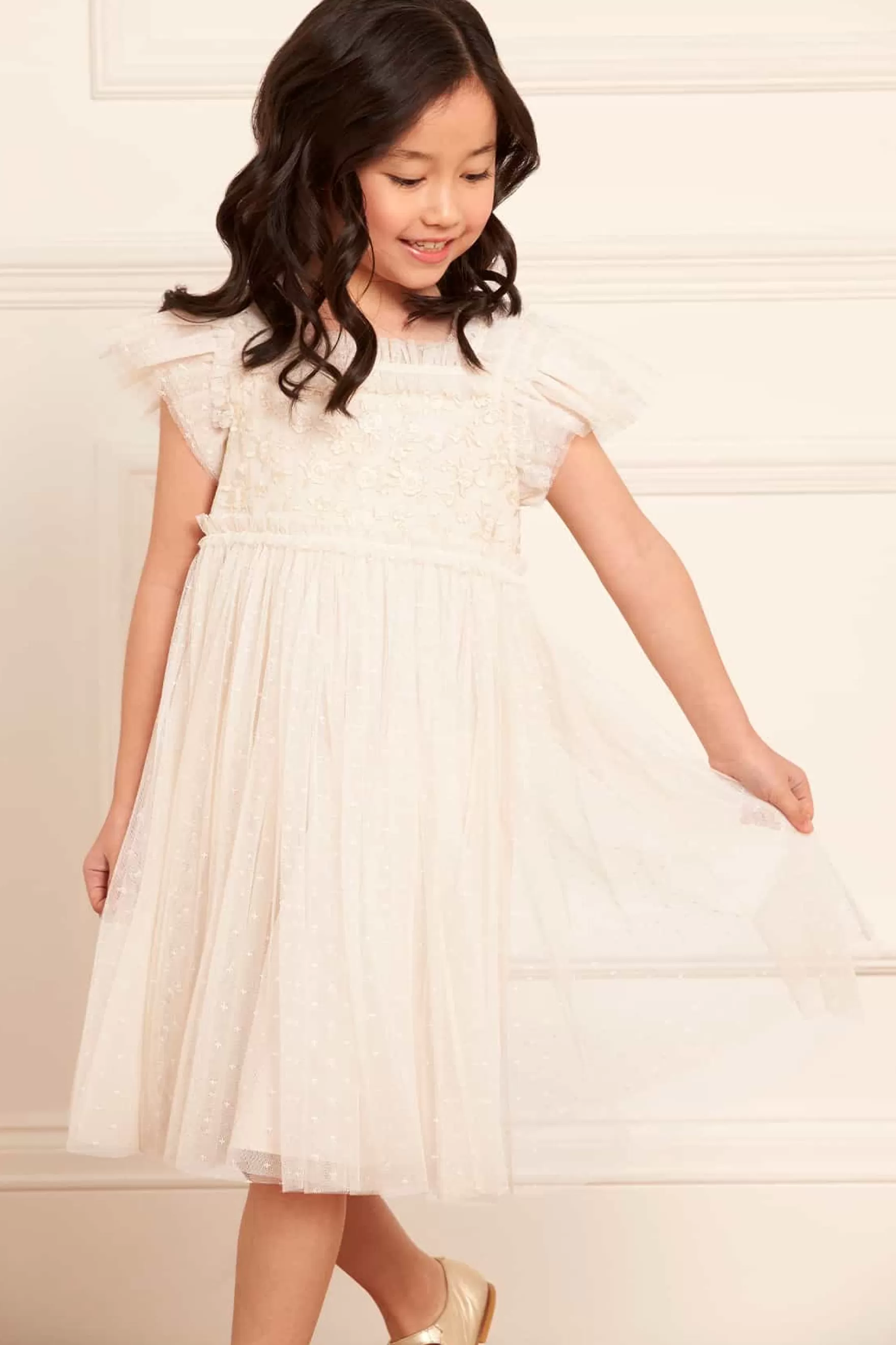 Needle & Thread Flower Girl | Flower Girl>Midsummer Lace Bodice Kids Dress Champagne