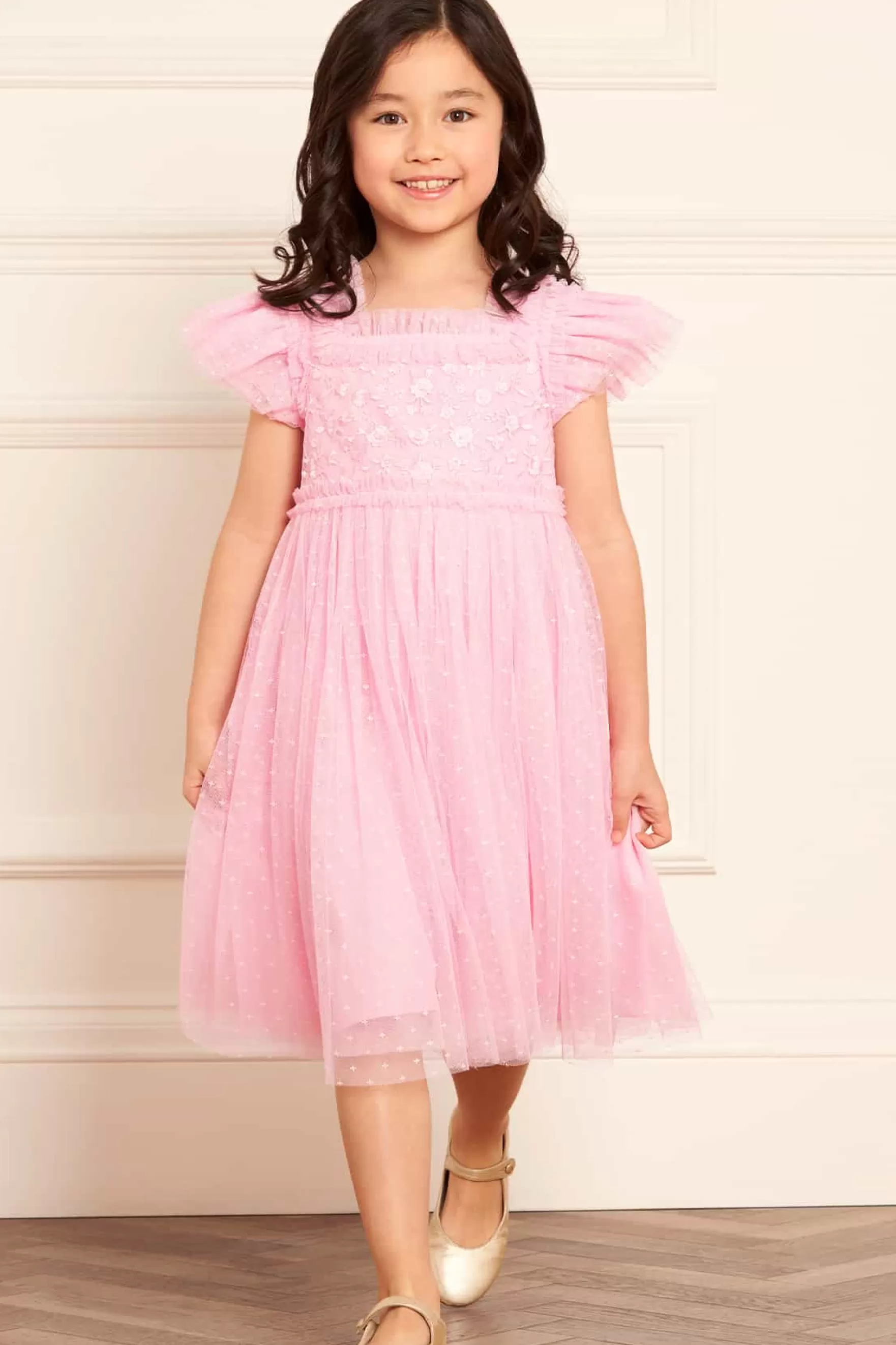 Needle & Thread Flower Girl | Flower Girl>Midsummer Lace Bodice Kids Dress Pink