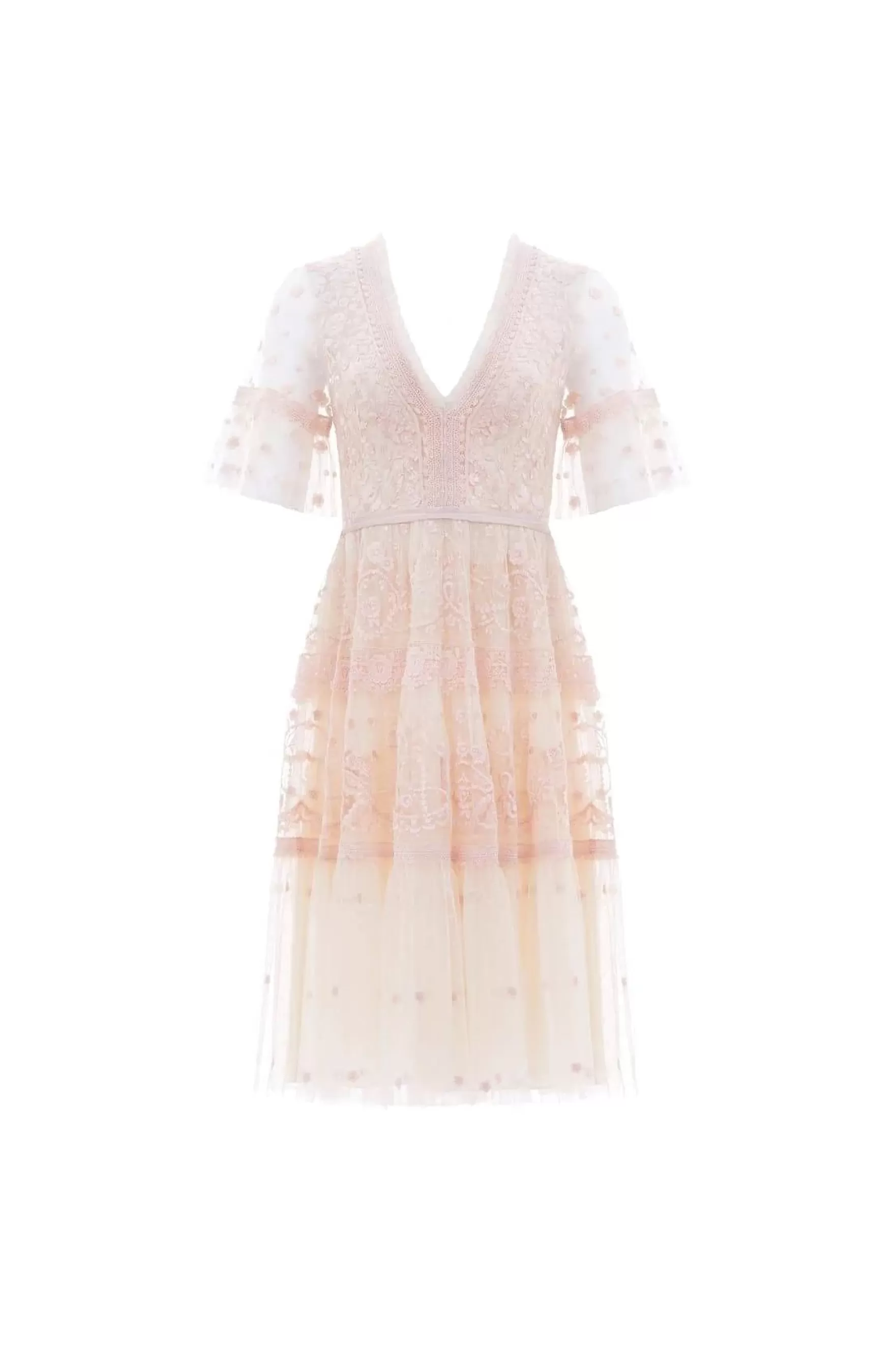 Needle & Thread Wedding Wardrobe | Bridesmaid>Midsummer Lace Dress Champagne