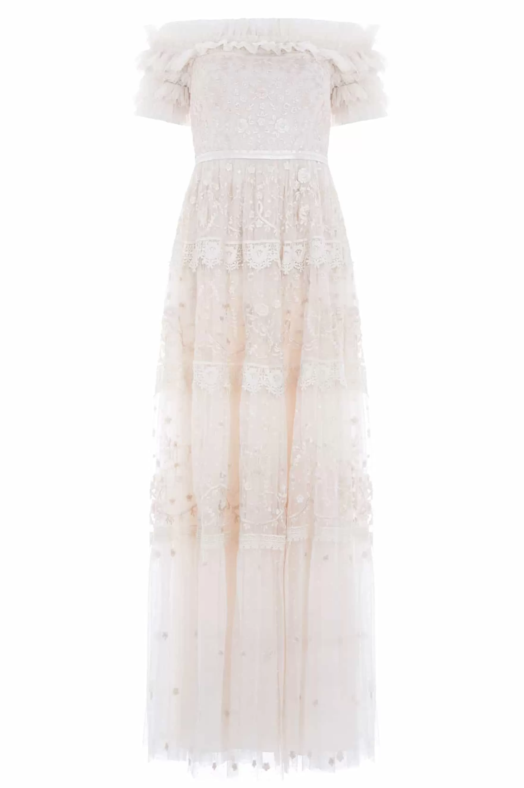 Needle & Thread Bridesmaid | Bridal>Midsummer Lace Off-Shoulder Gown Champagne