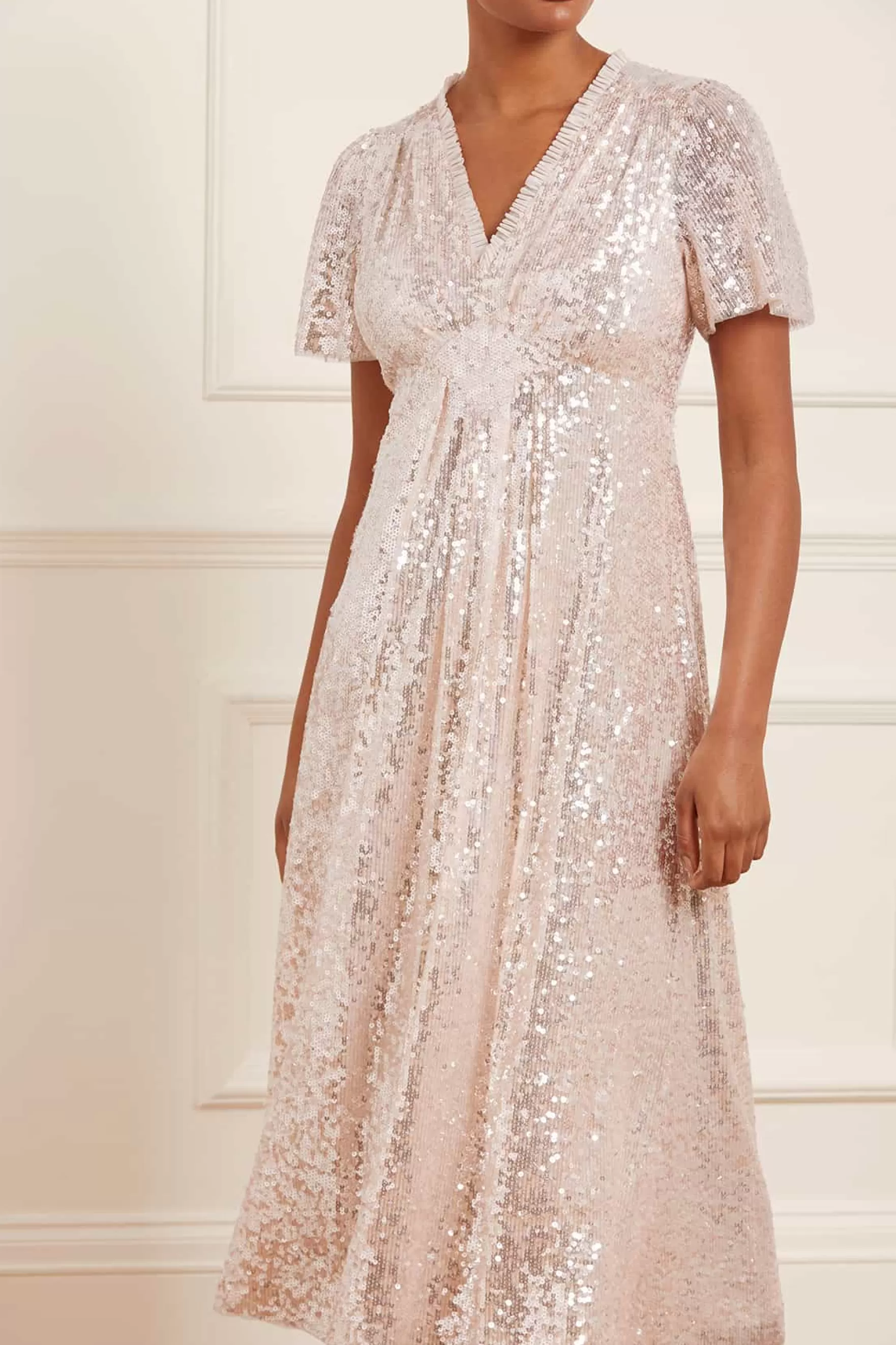 Needle & Thread Mummy & Me | Mummy & Me>Mila Gloss Ankle Gown Champagne