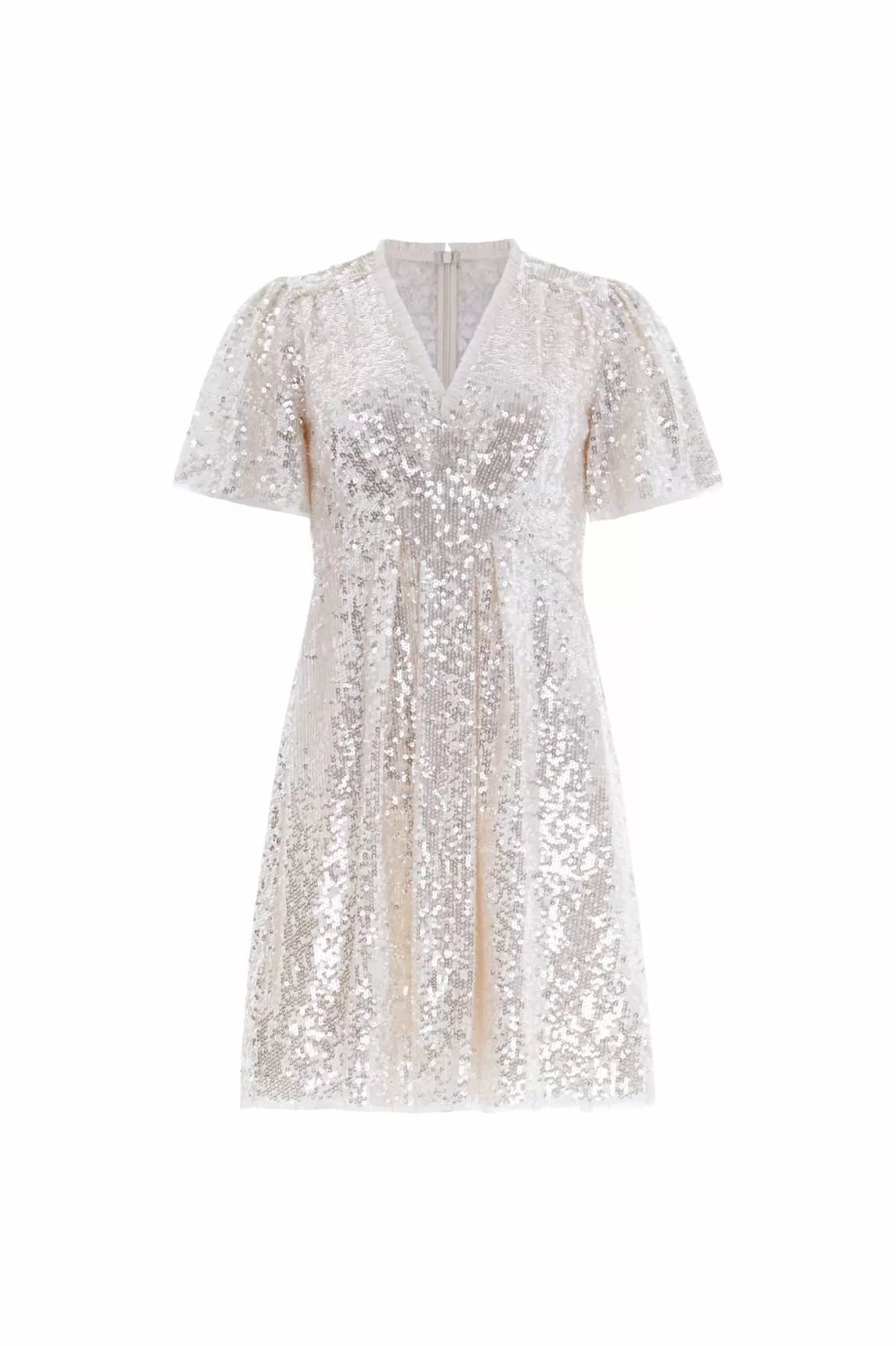 Needle & Thread Wedding Wardrobe | Mummy & Me>Mila Gloss Mini Dress Champagne