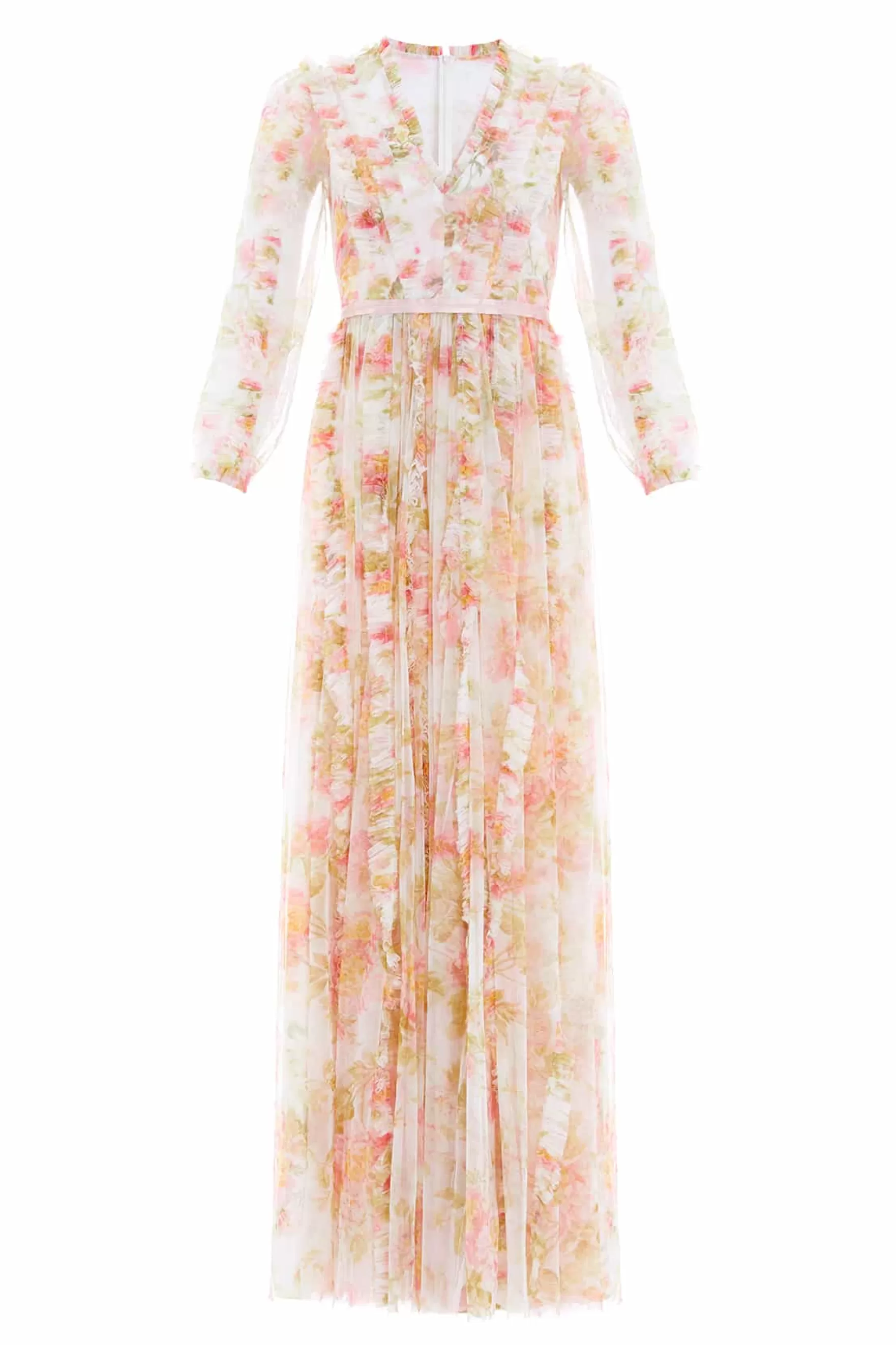 Needle & Thread Mother of the Bride | Plus Size>Peony Promise V-Neck Gown Multi