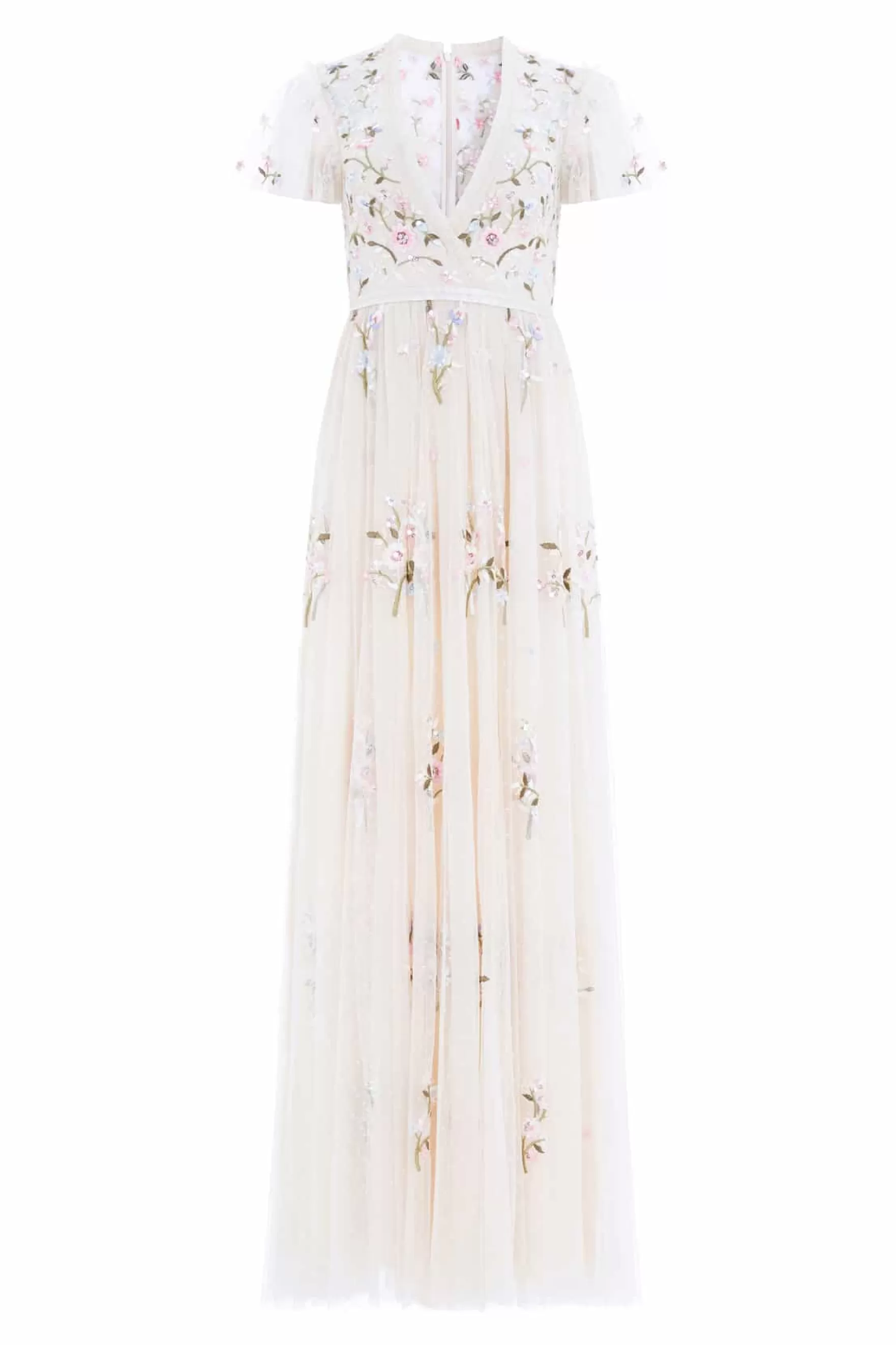 Needle & Thread Bridesmaid | Bridal>Petunia Cap Sleeve Gown Champagne
