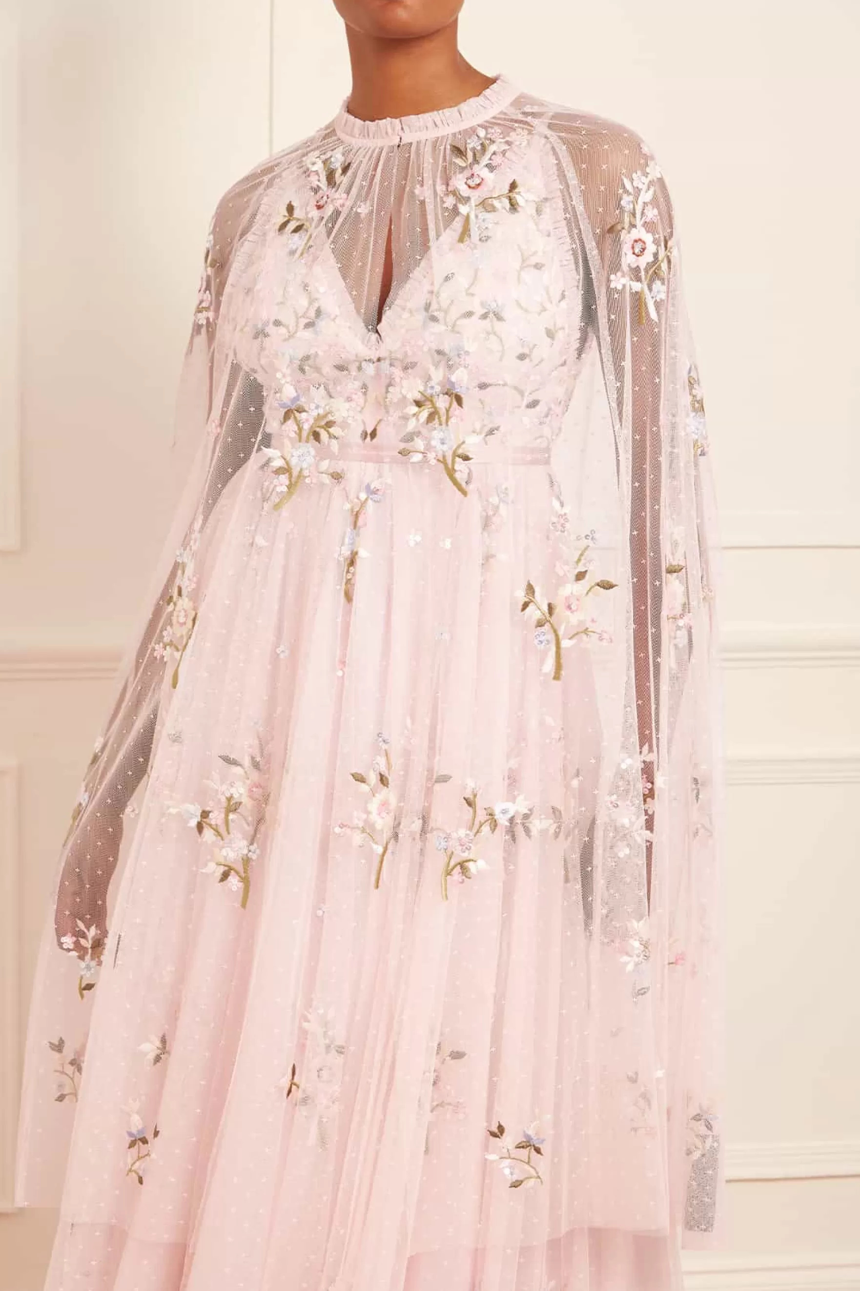 Needle & Thread Capes | All-Womenswear>Petunia Midaxi Cape Pink