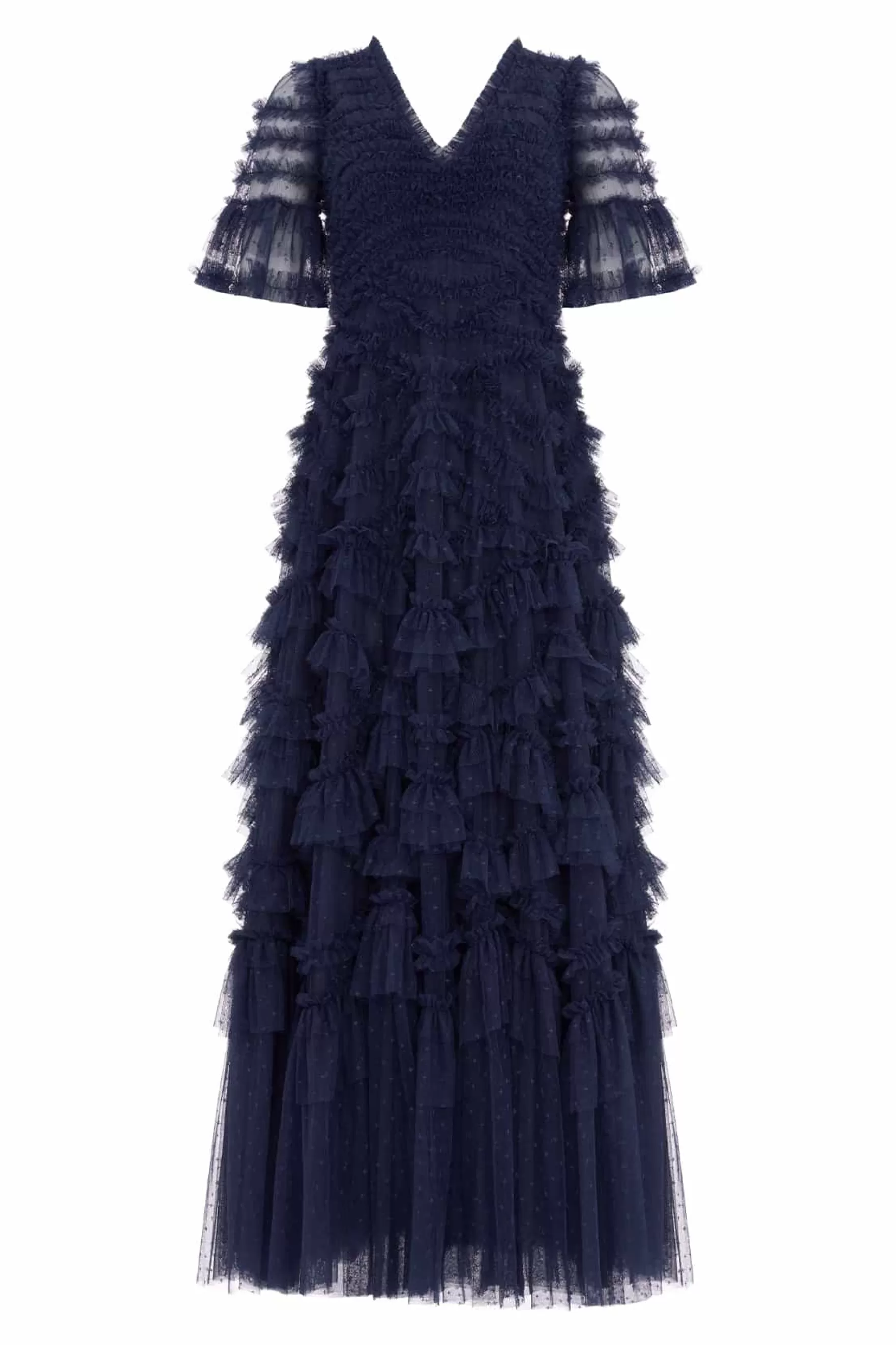 Needle & Thread Mother of the Bride | Plus Size>Phoenix V-Neck Gown Blue