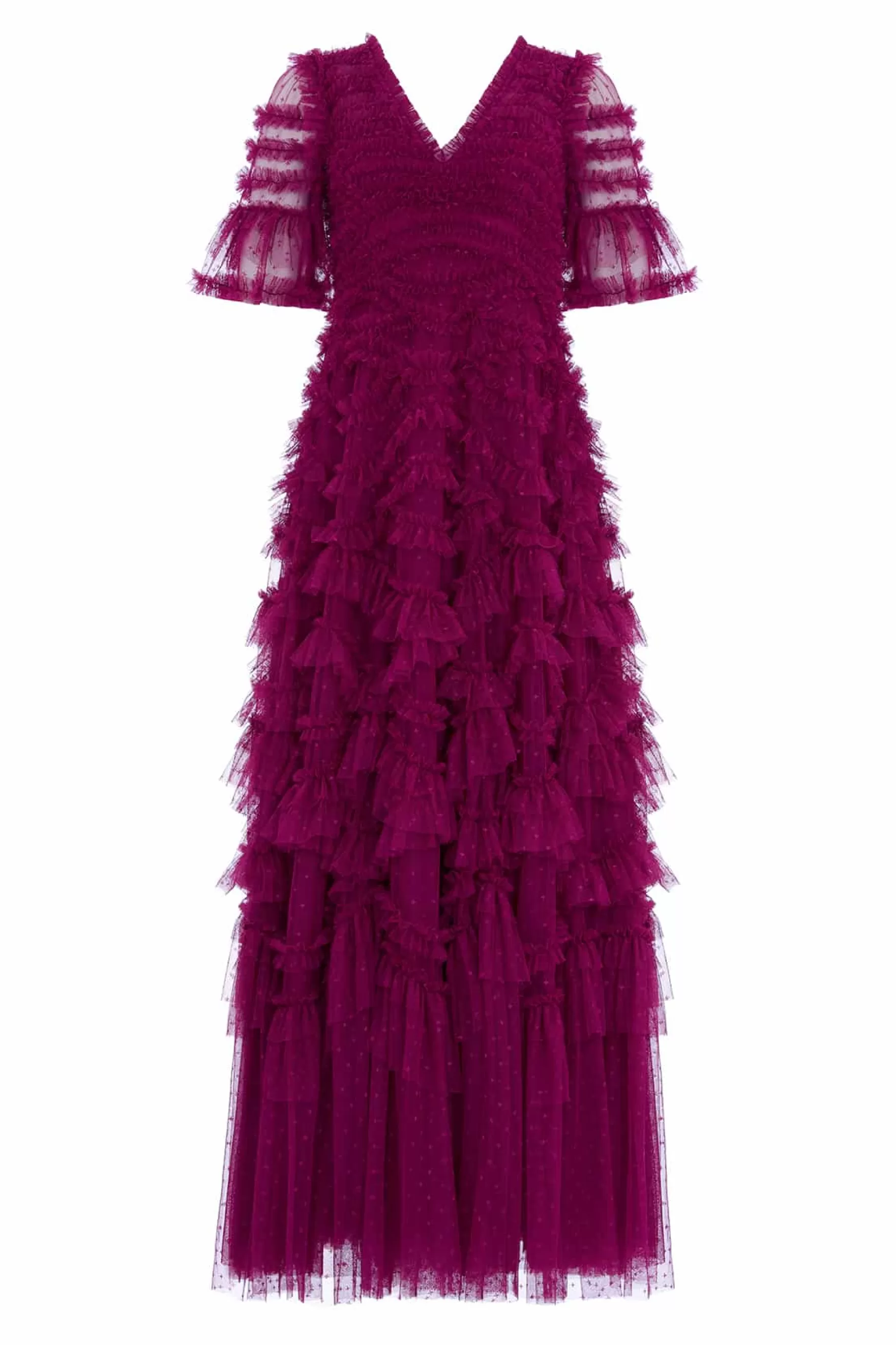 Needle & Thread Mother of the Bride | Plus Size>Phoenix V-Neck Gown Purple