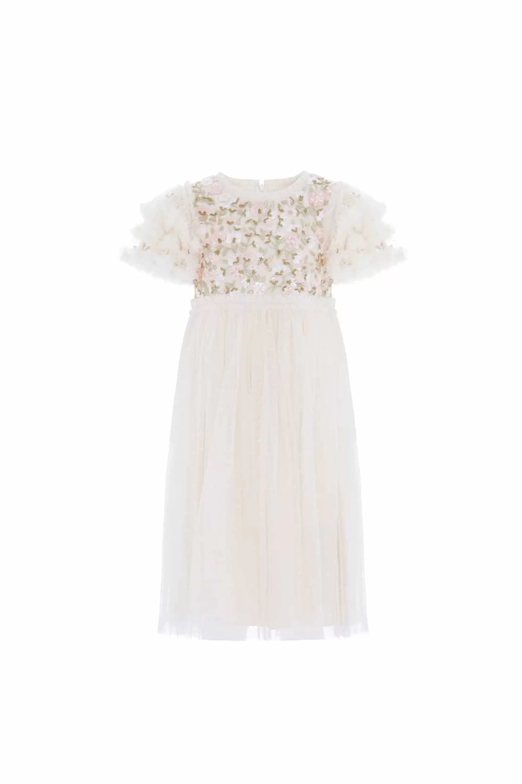Needle & Thread Embroidered Dresses | Embellished Dresses>Posy Bodice Kids Dress Champagne