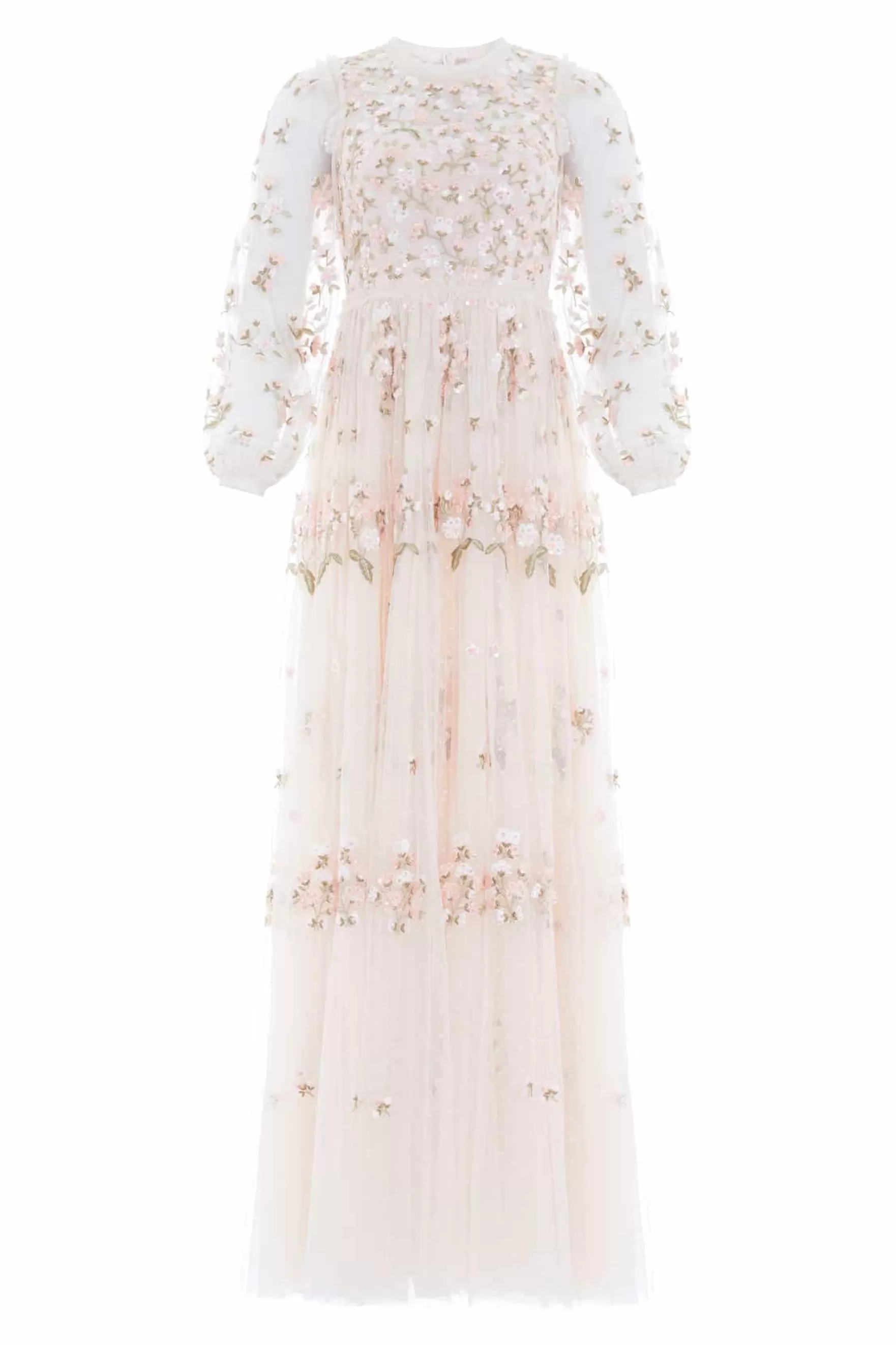 Needle & Thread Wedding Wardrobe | Bridesmaid>Posy Round Neck Gown Champagne
