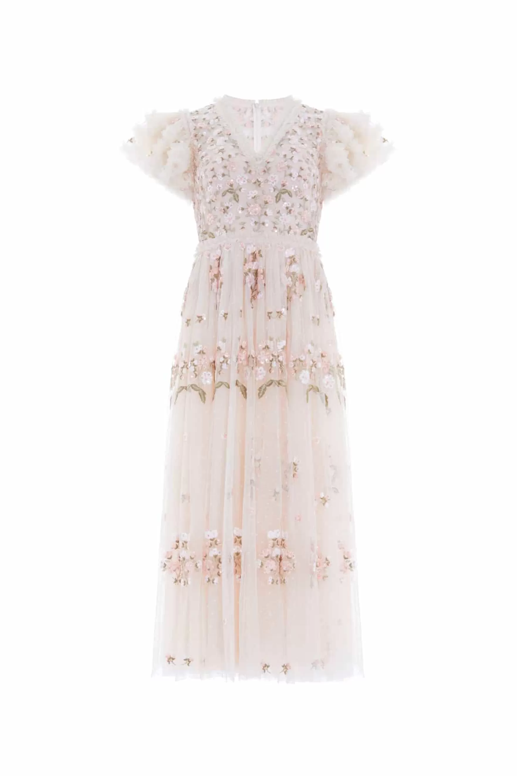 Needle & Thread Wedding Wardrobe | Bridesmaid>Posy V-Neck Ballerina Dress Champagne