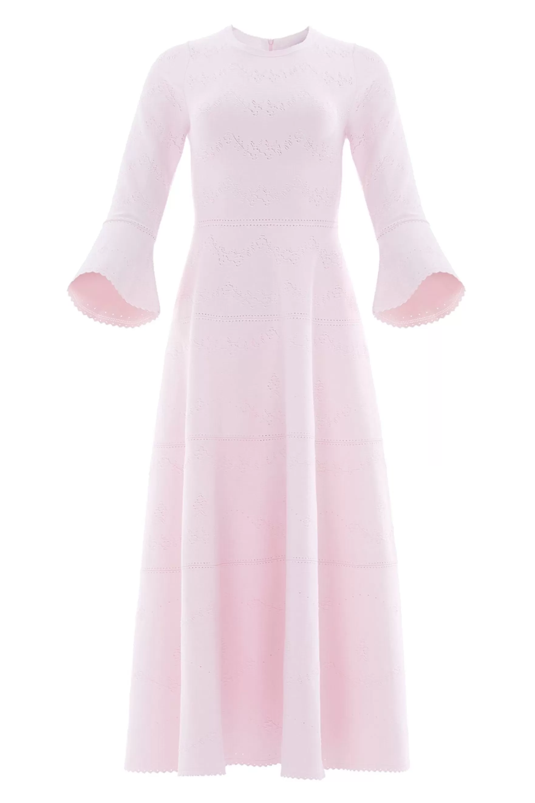 Needle & Thread Day Dresses | Knitted Dresses>Pretty Pointelle Knit Ankle Gown Pink