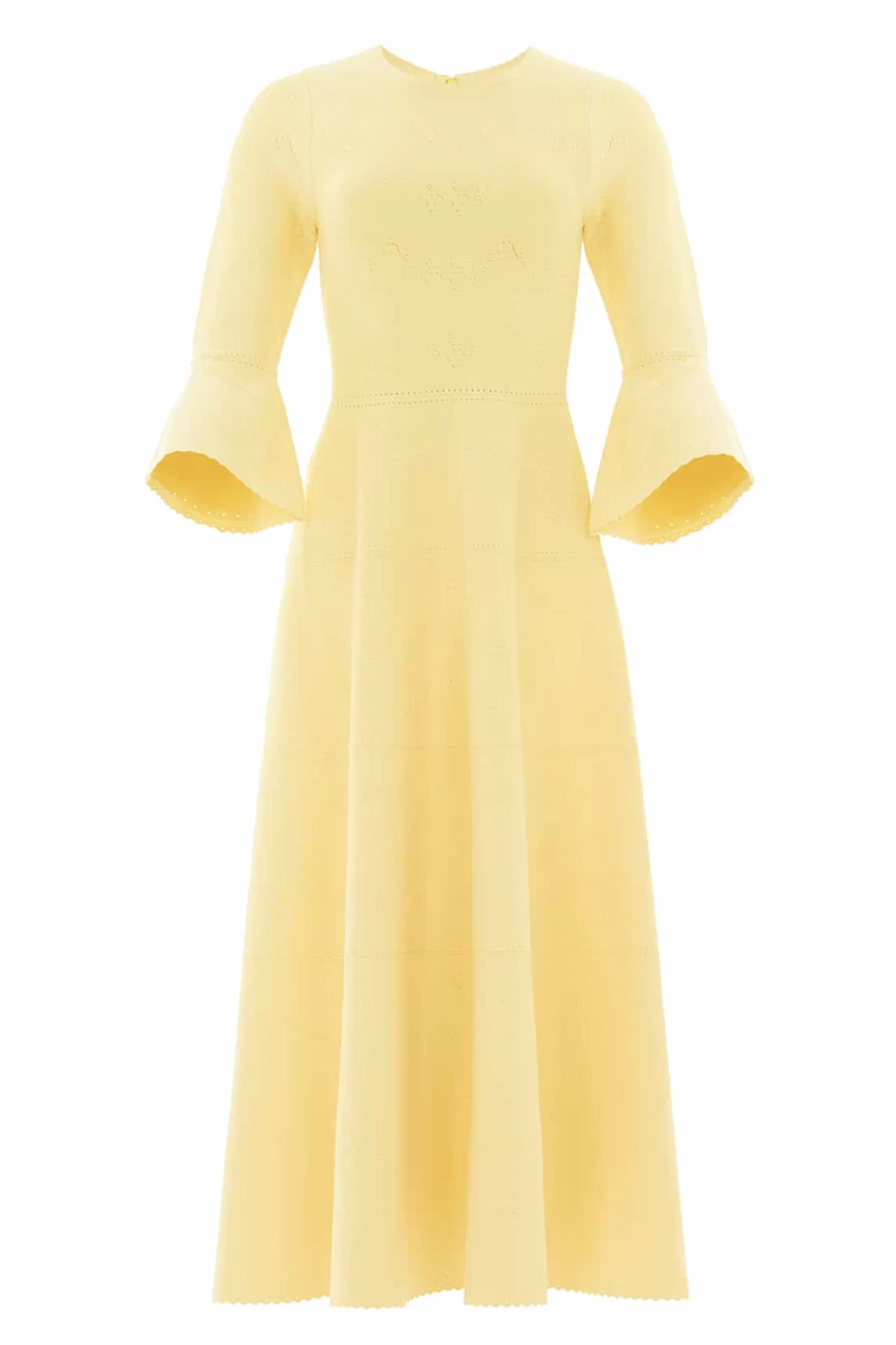 Needle & Thread Day Dresses | Knitted Dresses>Pretty Pointelle Knit Gown Yellow