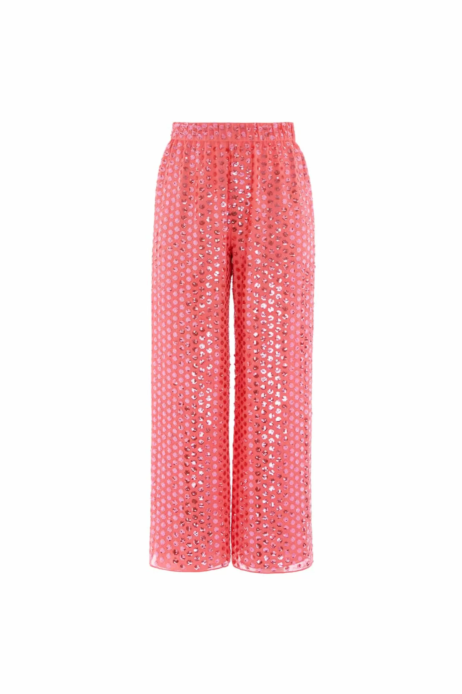Needle & Thread Flattering Fit>Raindrop Gloss Trousers Pink