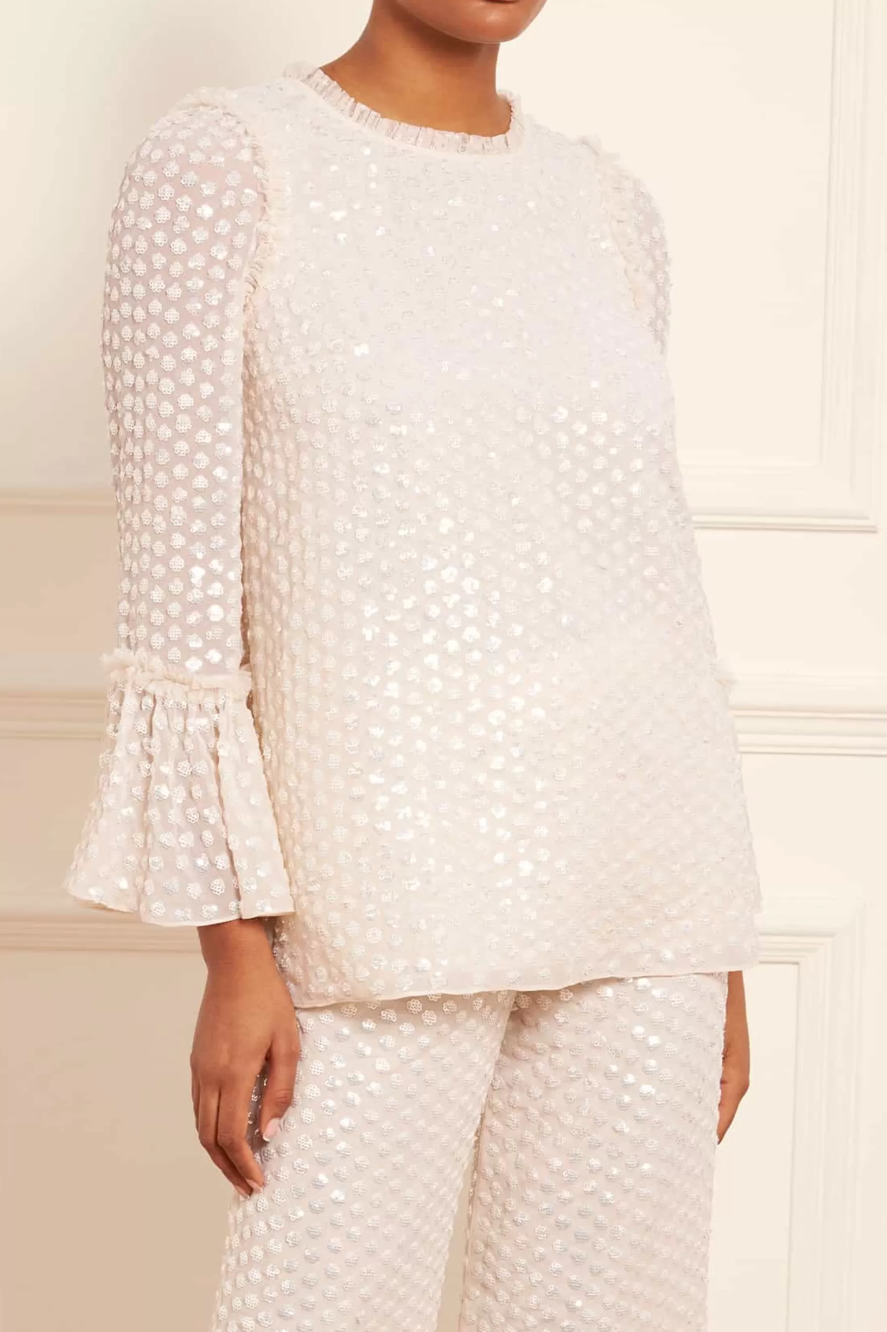 Needle & Thread Wedding Wardrobe | Bridal>Raindrop Gloss Tunic Champagne