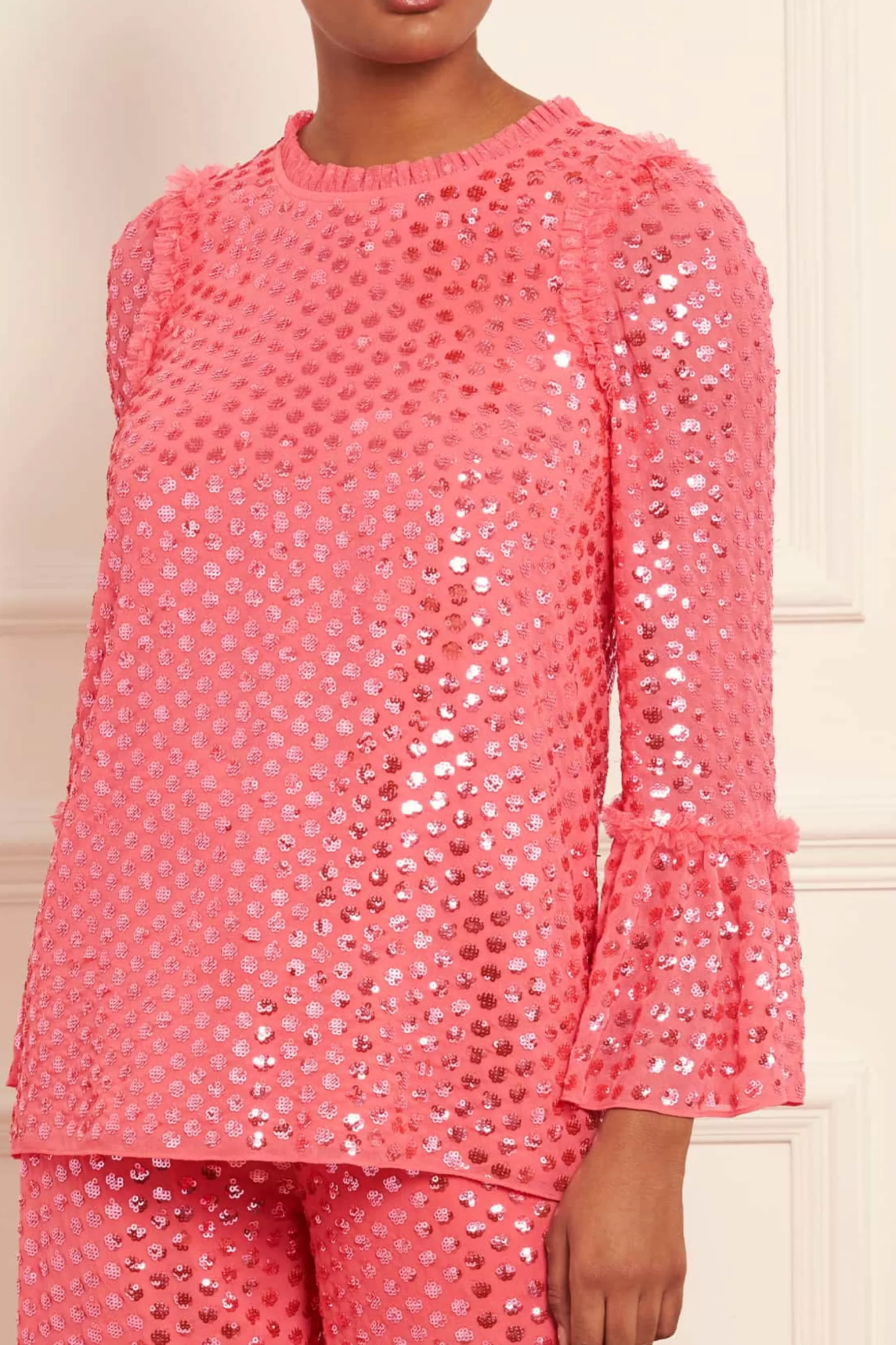 Needle & Thread Tops | Flattering Fit>Raindrop Gloss Tunic Pink