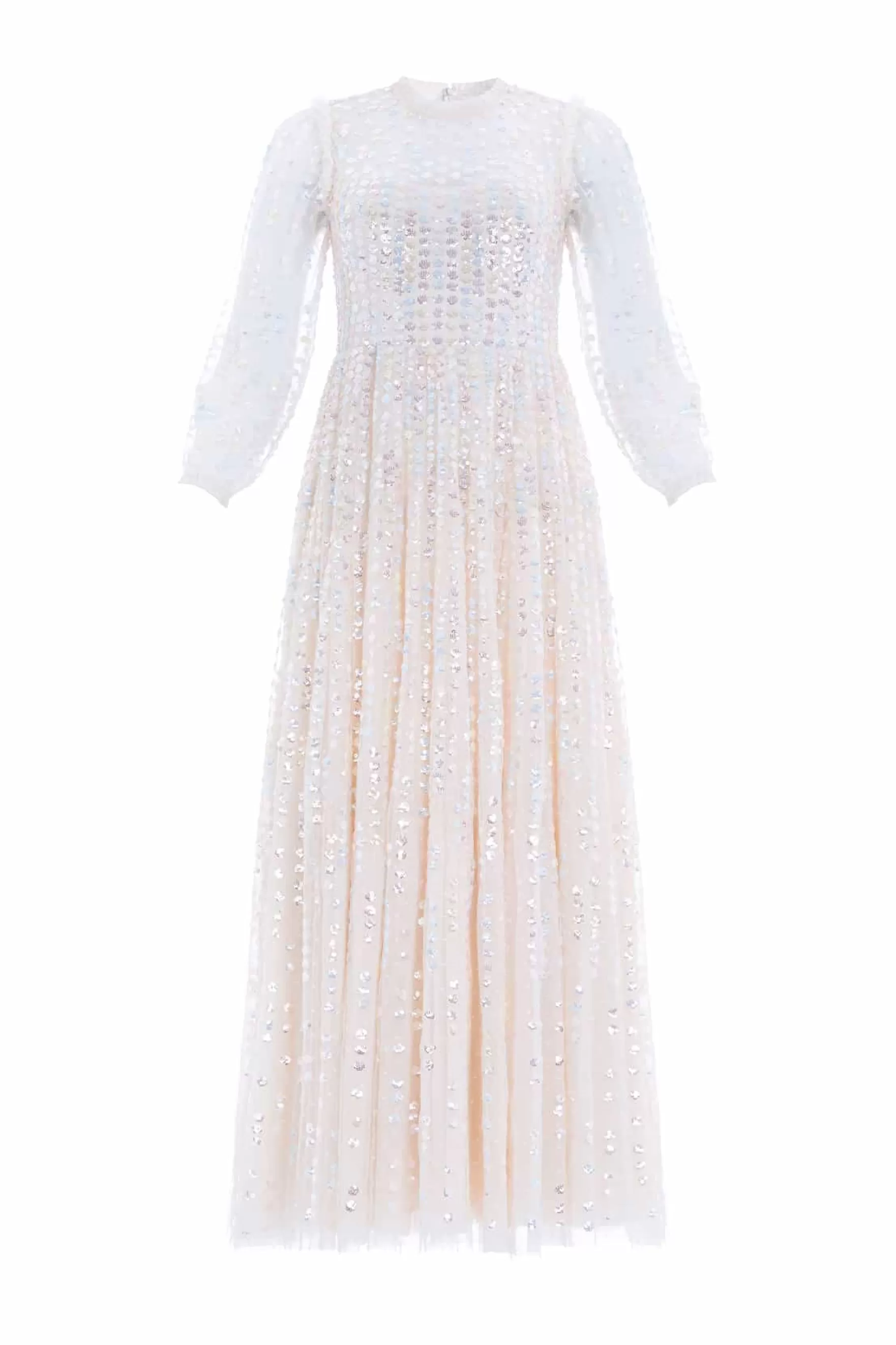 Needle & Thread Mummy & Me | Mummy & Me>Raindrop Long Sleeve Ankle Gown Champagne