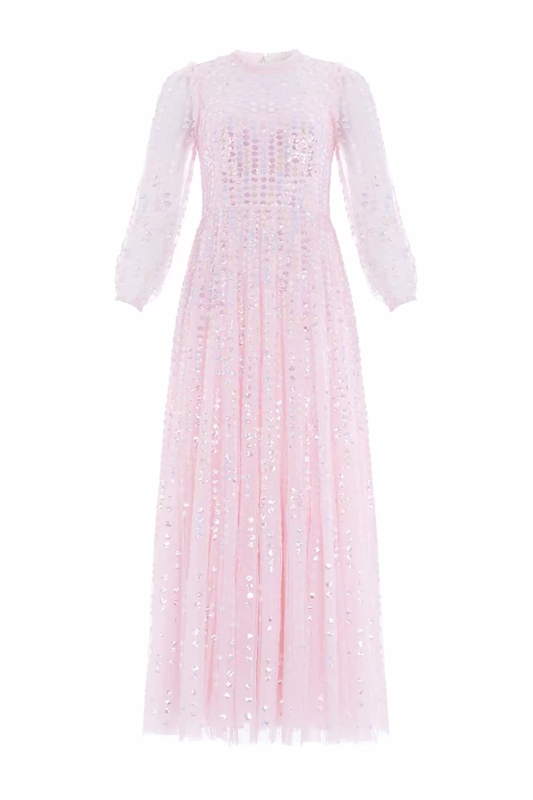 Needle & Thread Mummy & Me | Mummy & Me>Raindrop Long Sleeve Ankle Gown Pink