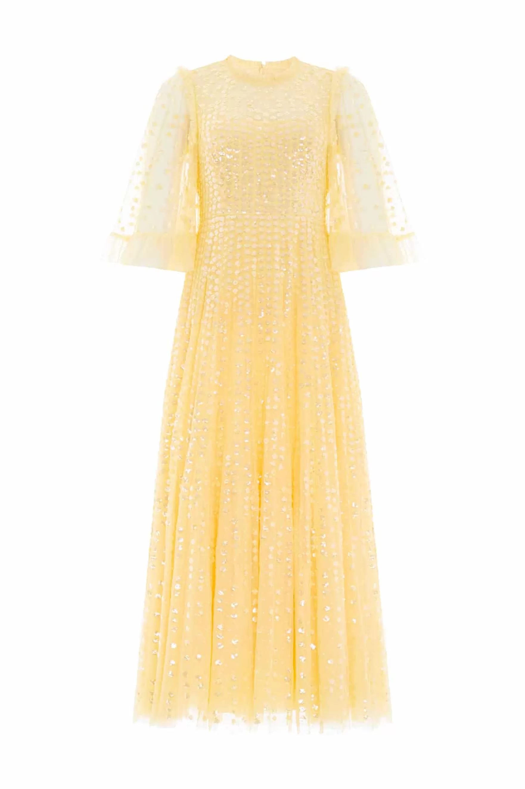 Needle & Thread Bridesmaid | Mummy & Me>Raindrop Short Sleeve Ankle Gown Yellow