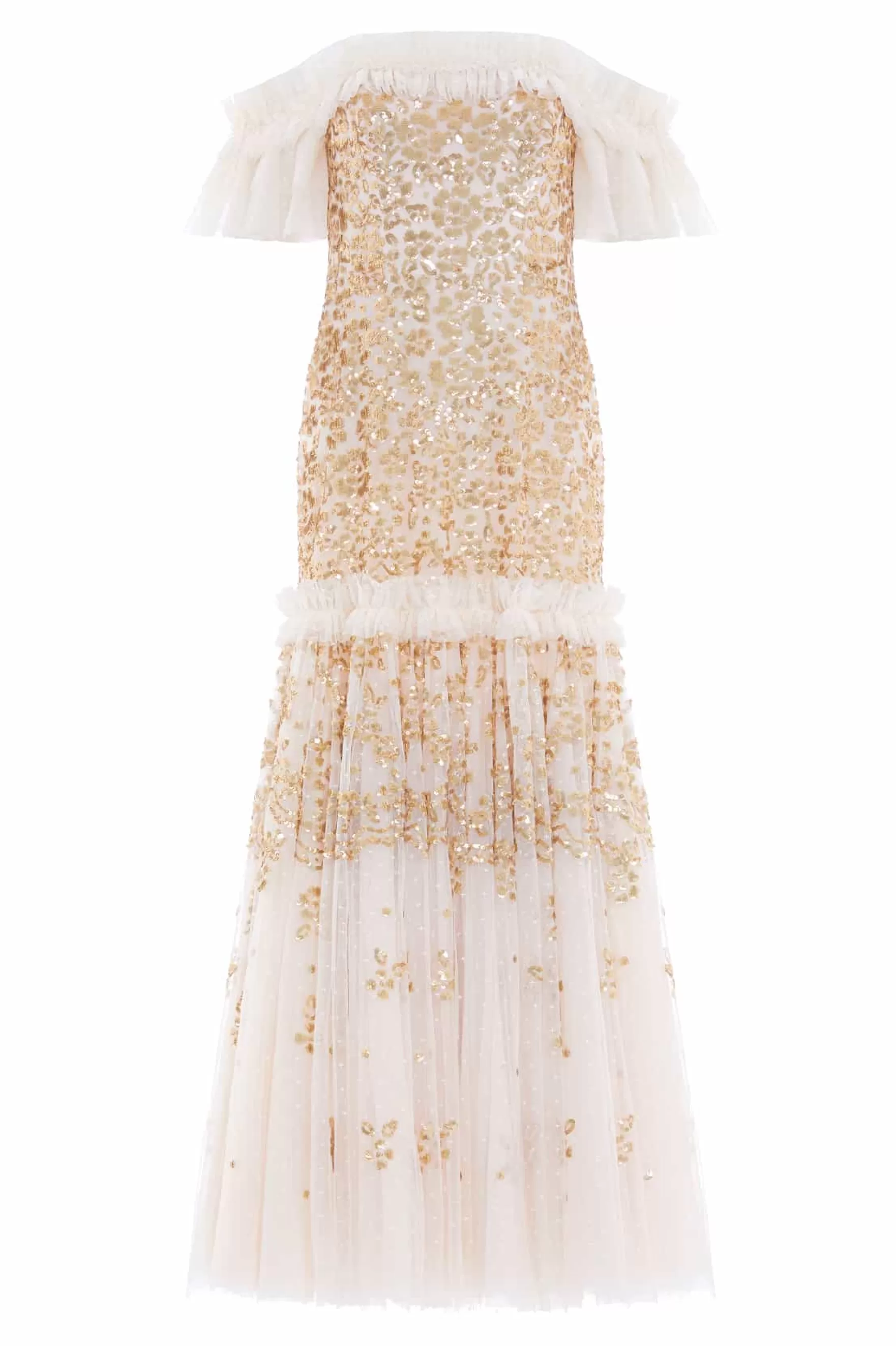 Needle & Thread Bridal | Responsibly Sourced>Regal Rose Off-Shoulder Gown Champagne