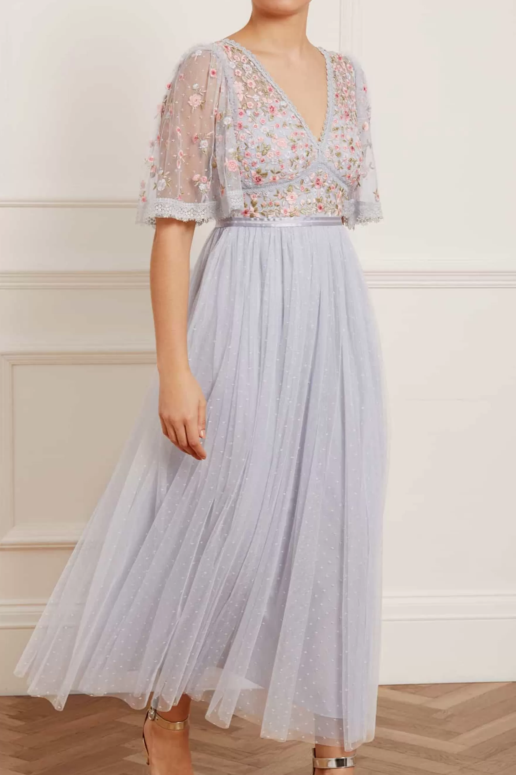 Needle & Thread Mummy & Me | Mummy & Me>Ribbon Bouquet Bodice Ankle Gown Blue