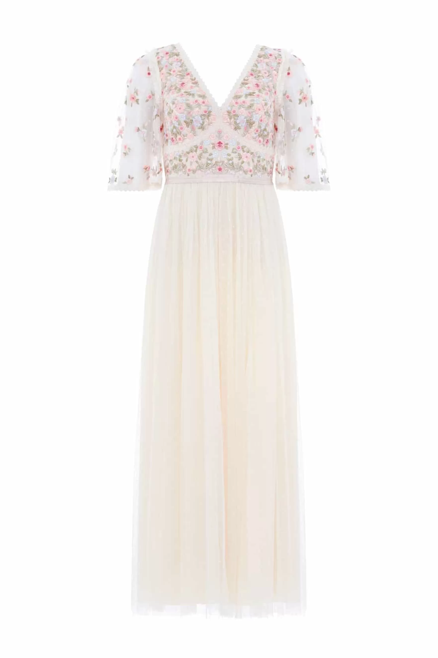 Needle & Thread Plus Size | Mummy & Me>Ribbon Bouquet Bodice Ankle Gown Champagne