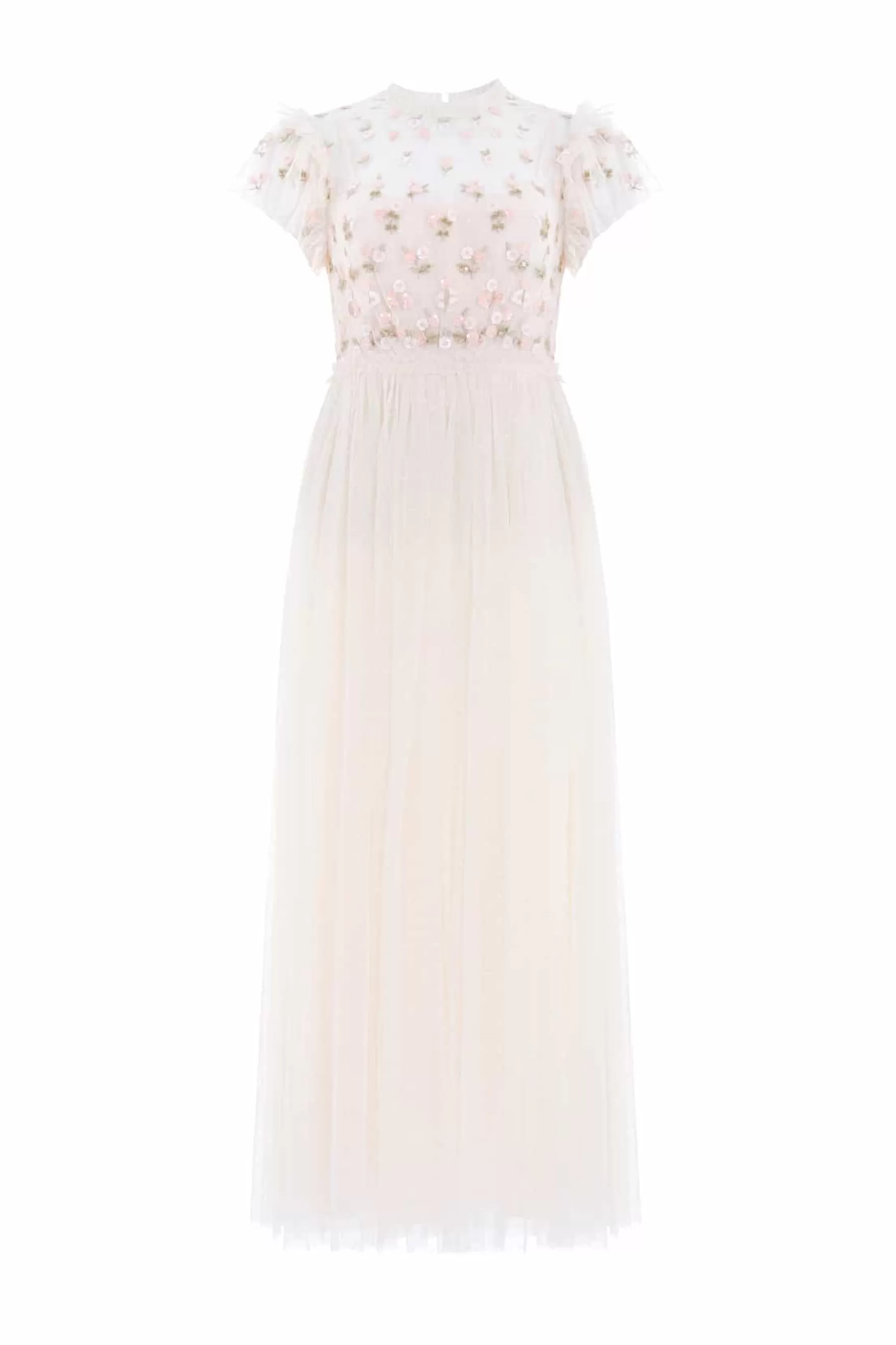 Needle & Thread Bridesmaid | Embellished Dresses>Rococo Bodice Ankle Gown Champagne