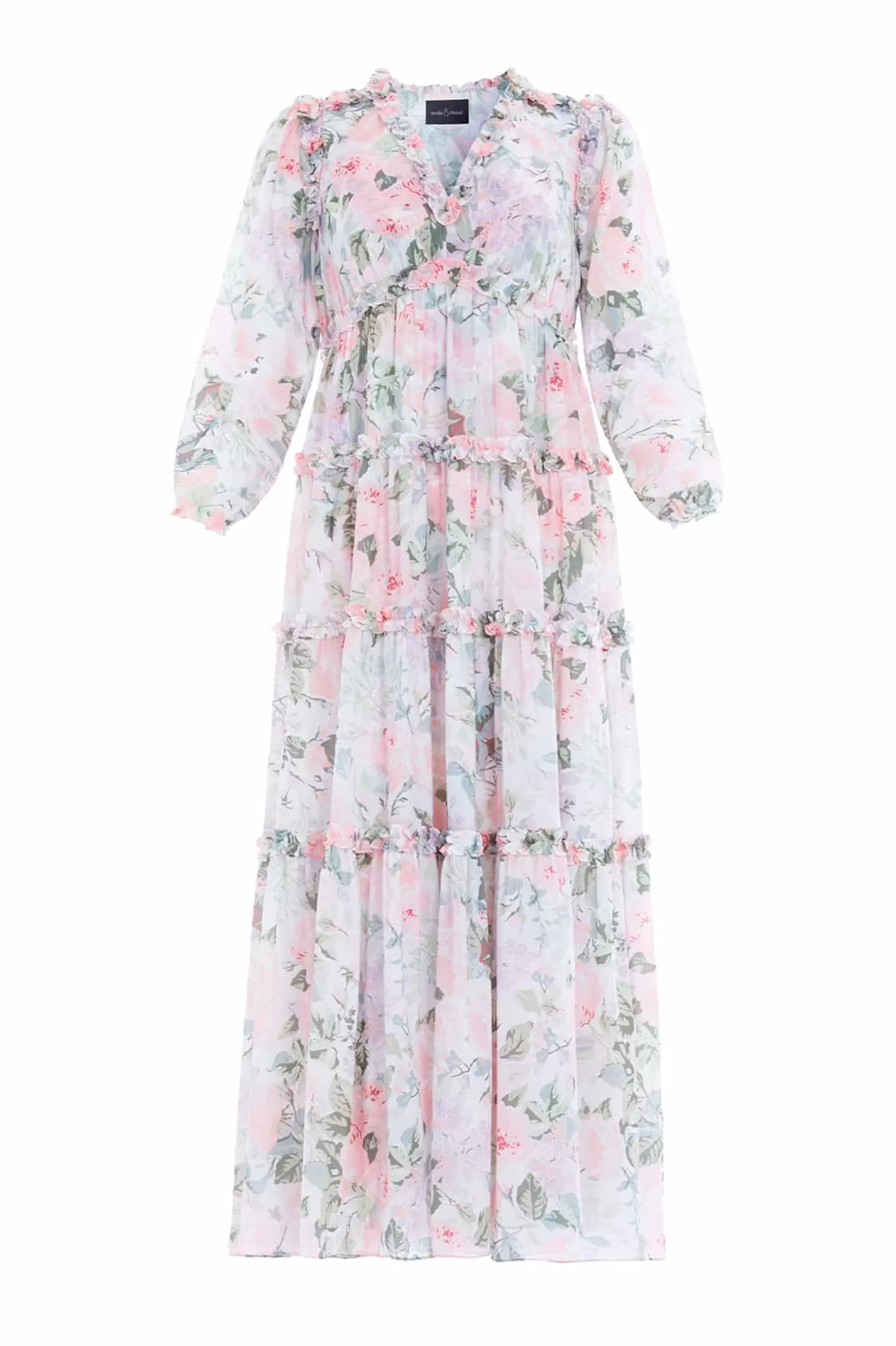 Needle & Thread Day Dresses | All-Womenswear>Rose Powder Chiffon Ankle Gown Multi