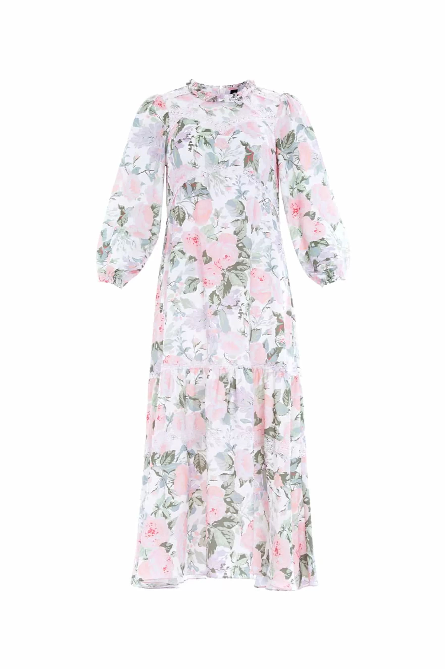 Needle & Thread Day Dresses | All-Womenswear>Rose Powder Crepe Lace Ballerina Dress Multi