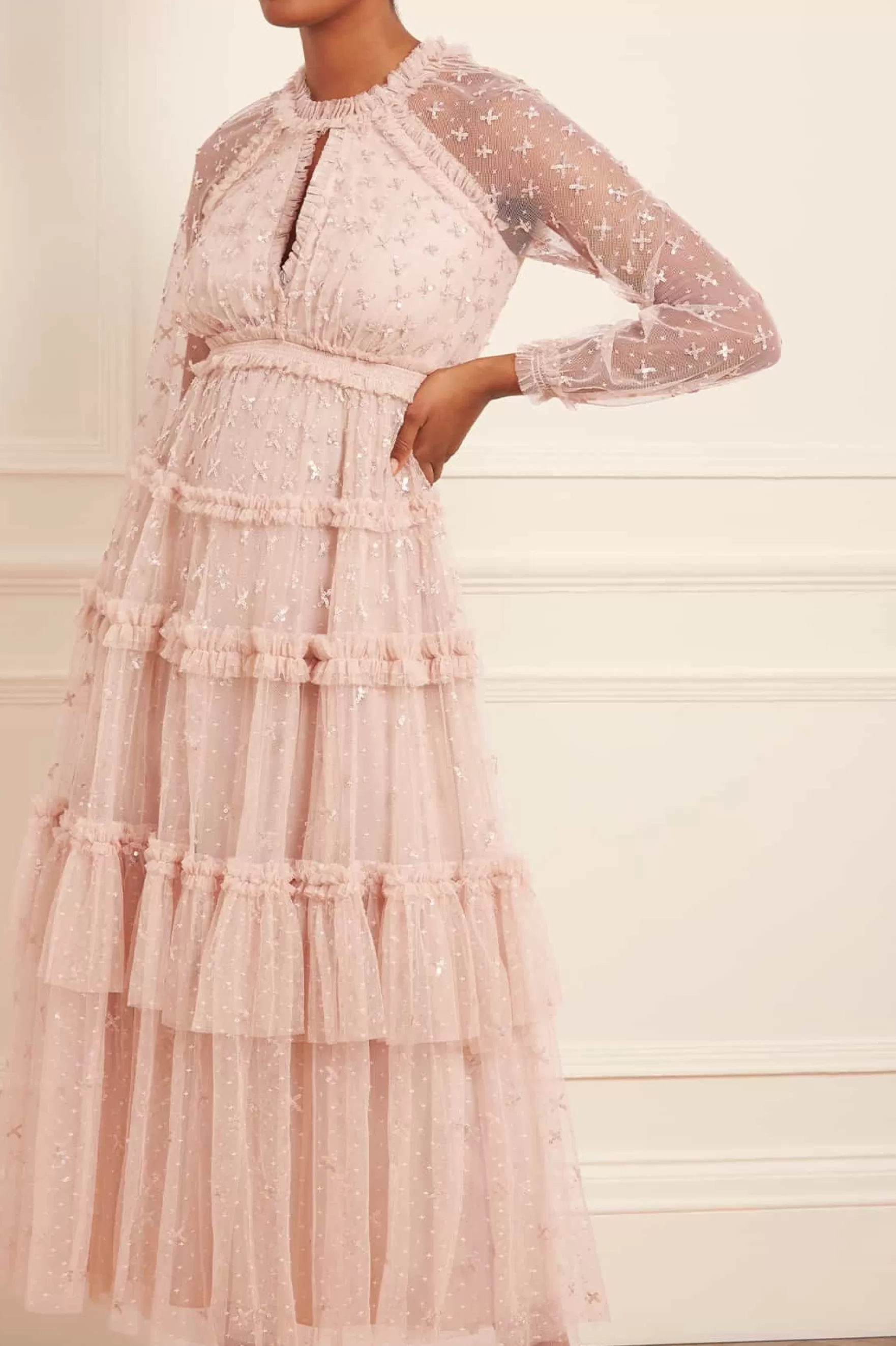 Needle & Thread Mother of the Bride | Bridesmaid>Sequin Kisses Ankle Gown Beige