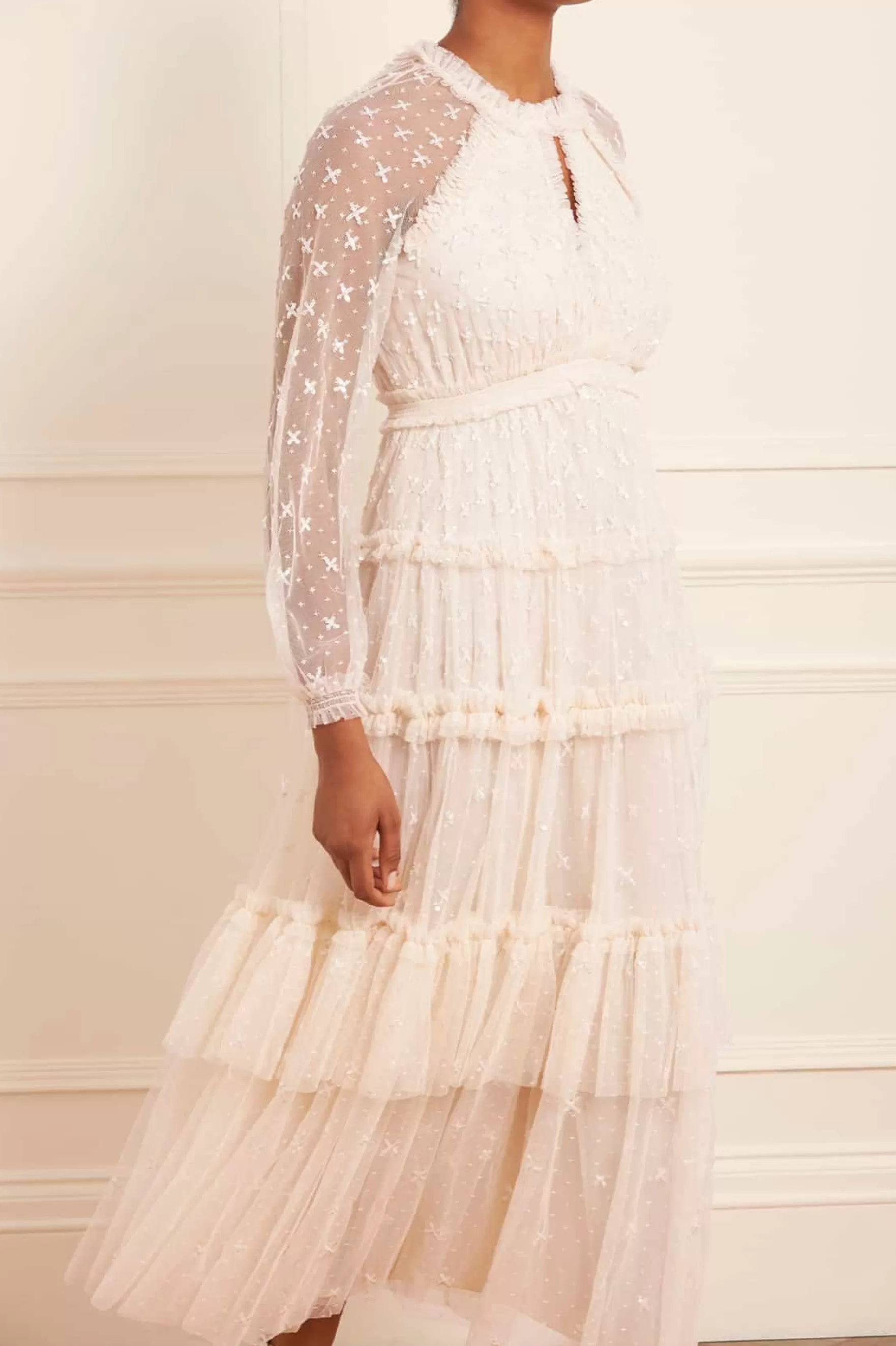 Needle & Thread Bridal | Mummy & Me>Sequin Kisses Ankle Gown Champagne
