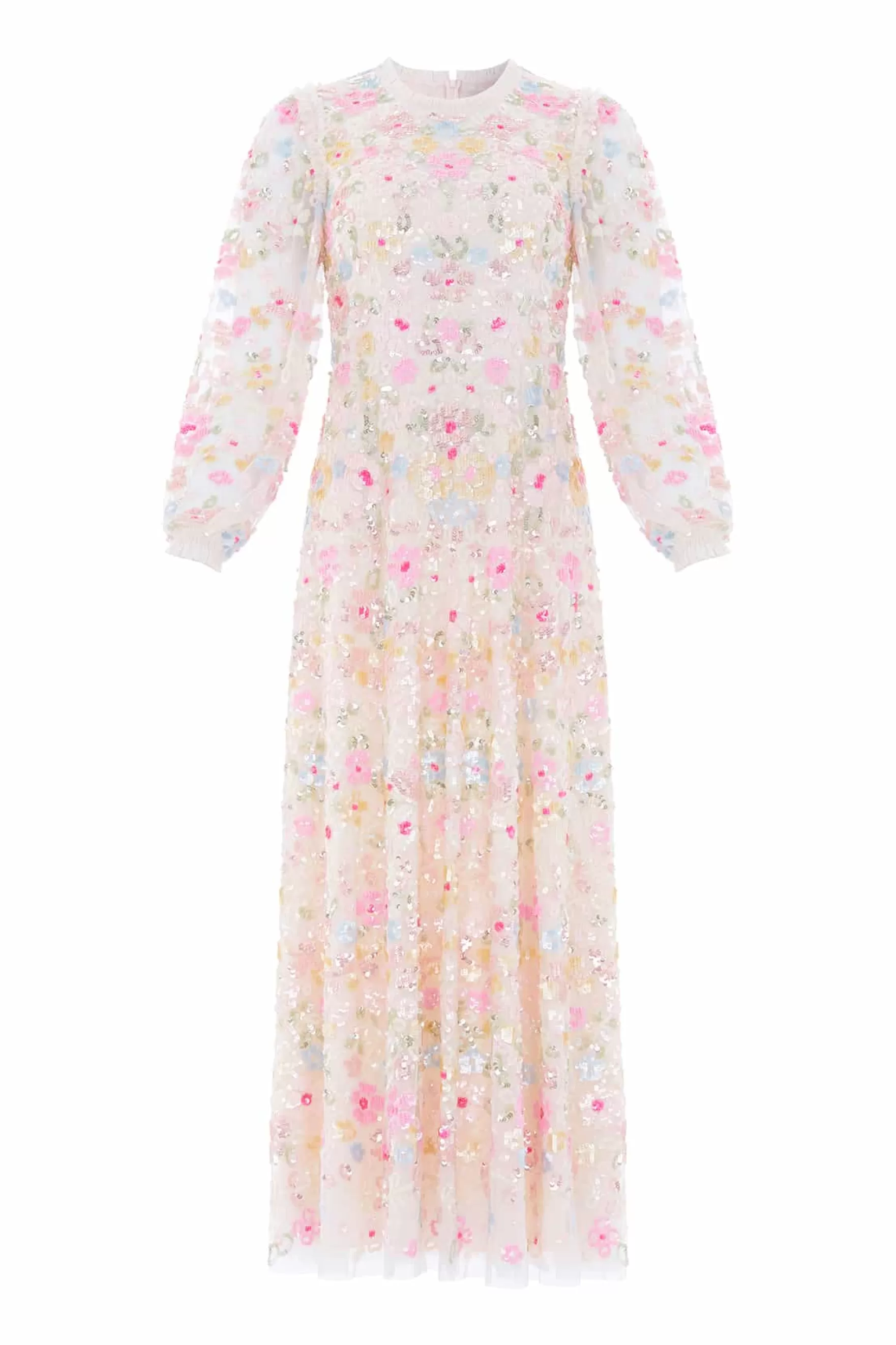 Needle & Thread Evening Dresses | Embellished Dresses>Shimmer Fairytale Ankle Gown Champagne