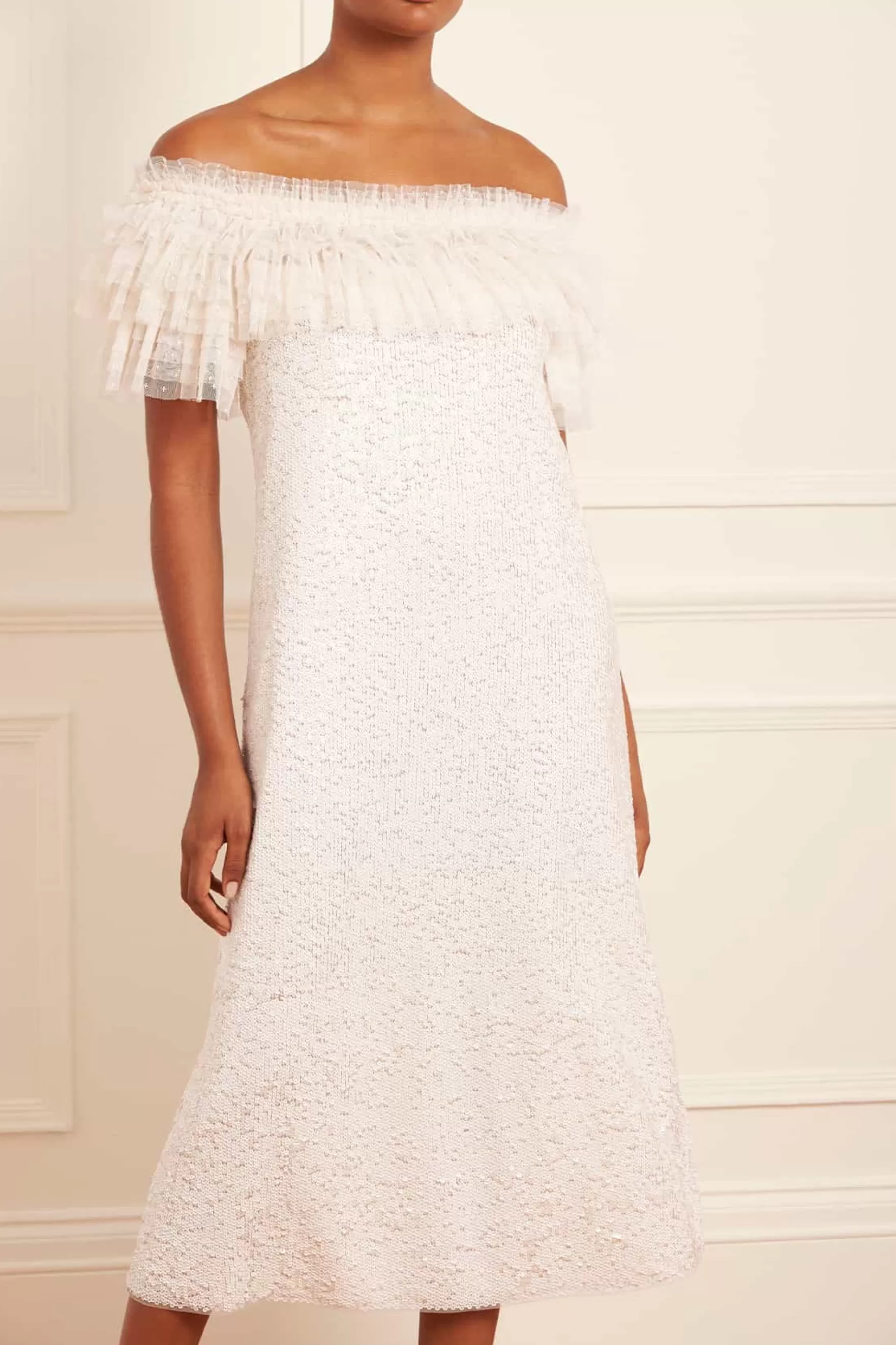 Needle & Thread Wedding Wardrobe | Bridal>Stephanie Ballerina Dress Champagne