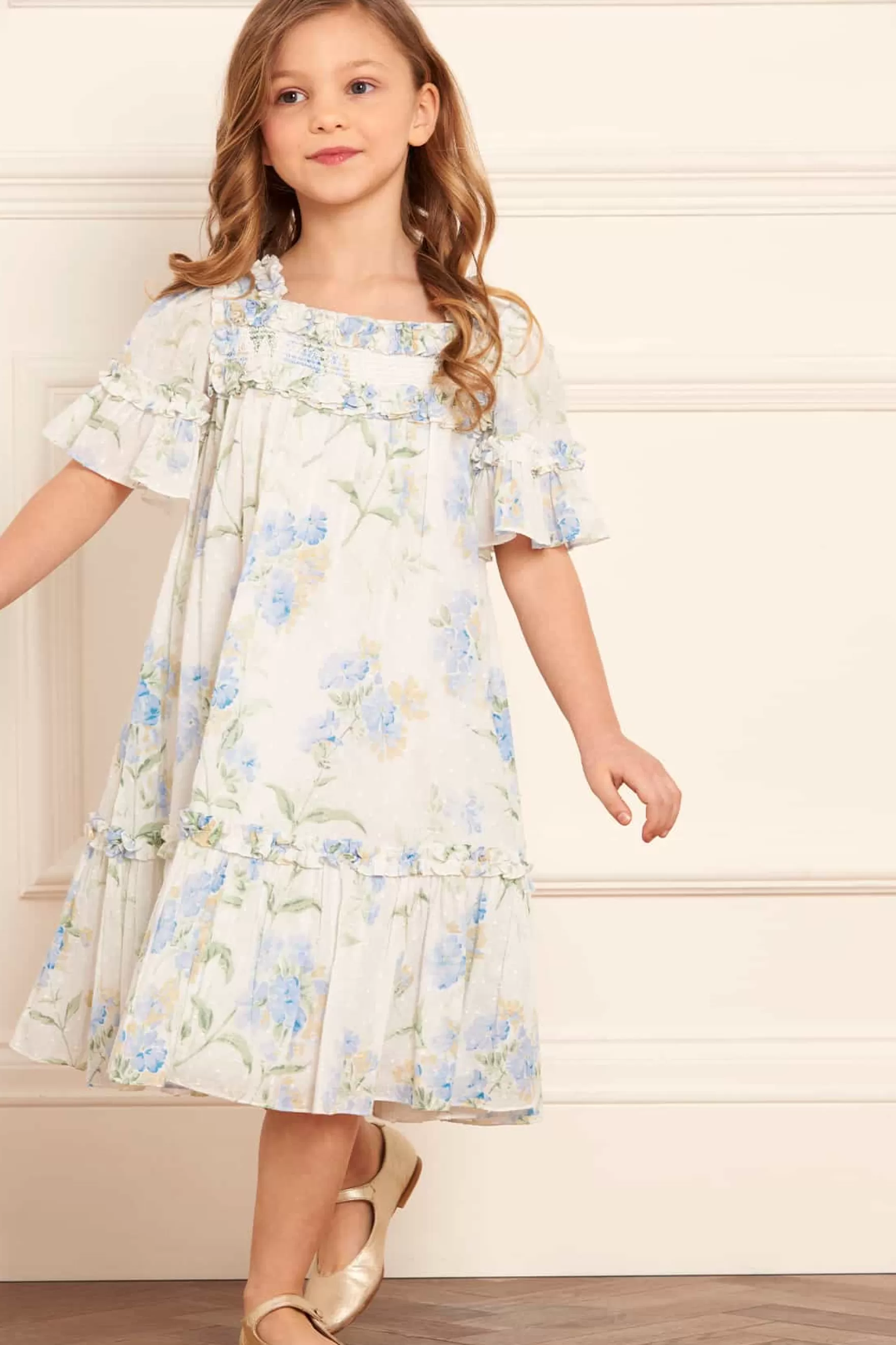 Needle & Thread Printed Dresses | Responsibly Sourced>Summer Posy Cotton Bella Kids Dress Multi