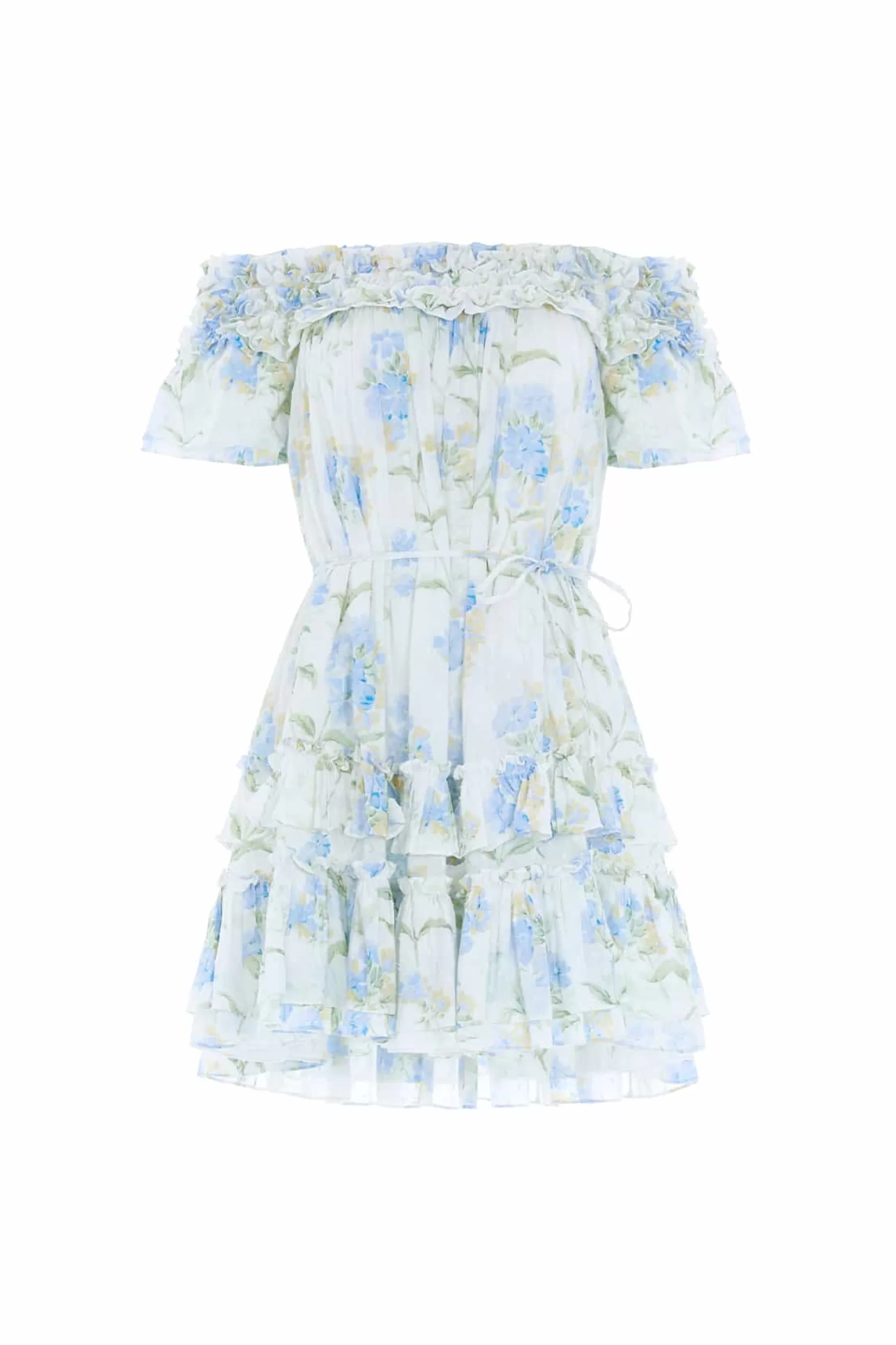 Needle & Thread Wedding Guest | Mummy & Me>Summer Posy Cotton Off-Shoulder Micro Mini Dress Multi