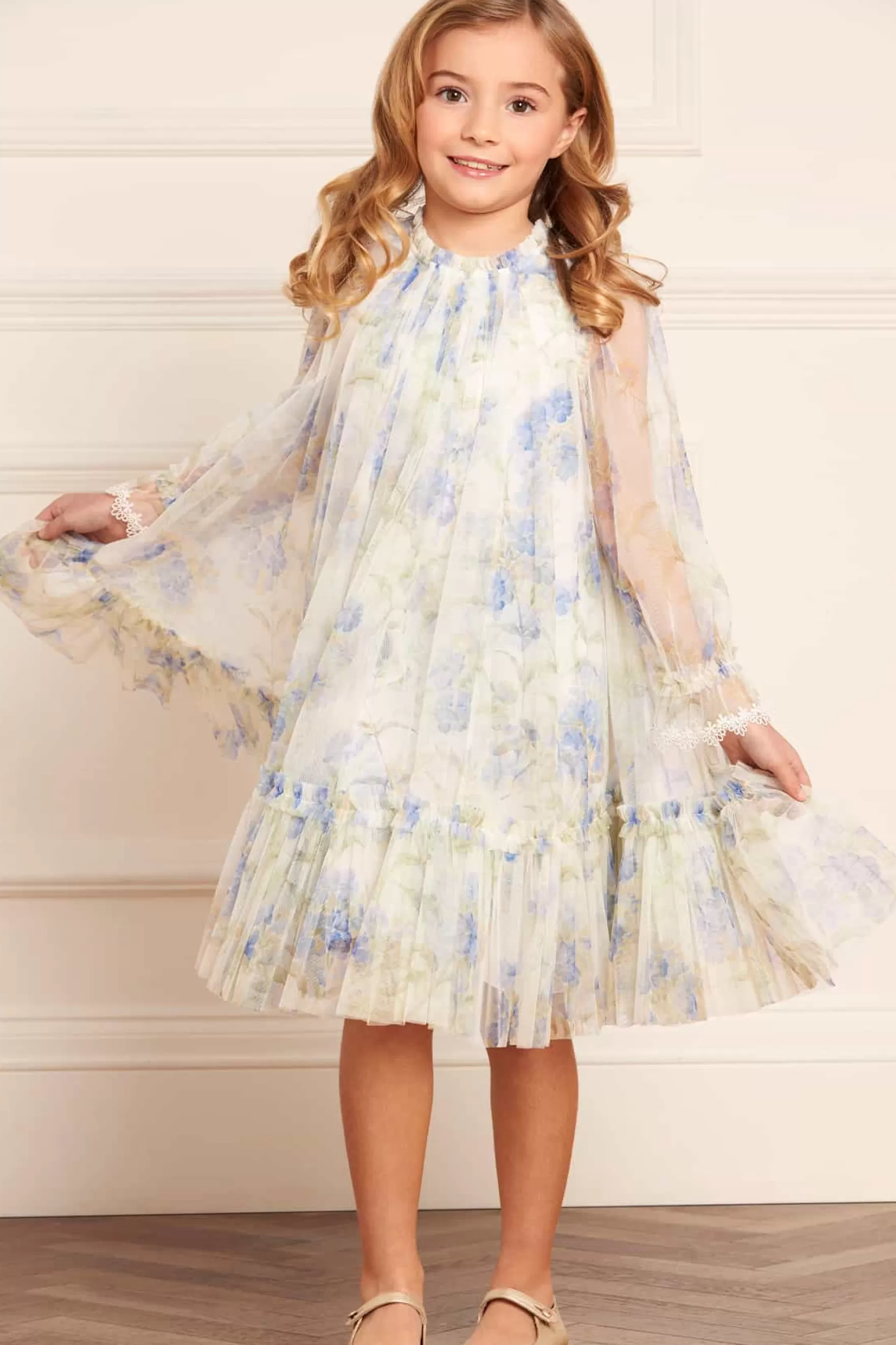Needle & Thread Printed Dresses | Responsibly Sourced>Summer Posy Long Sleeve Kids Dress Multi