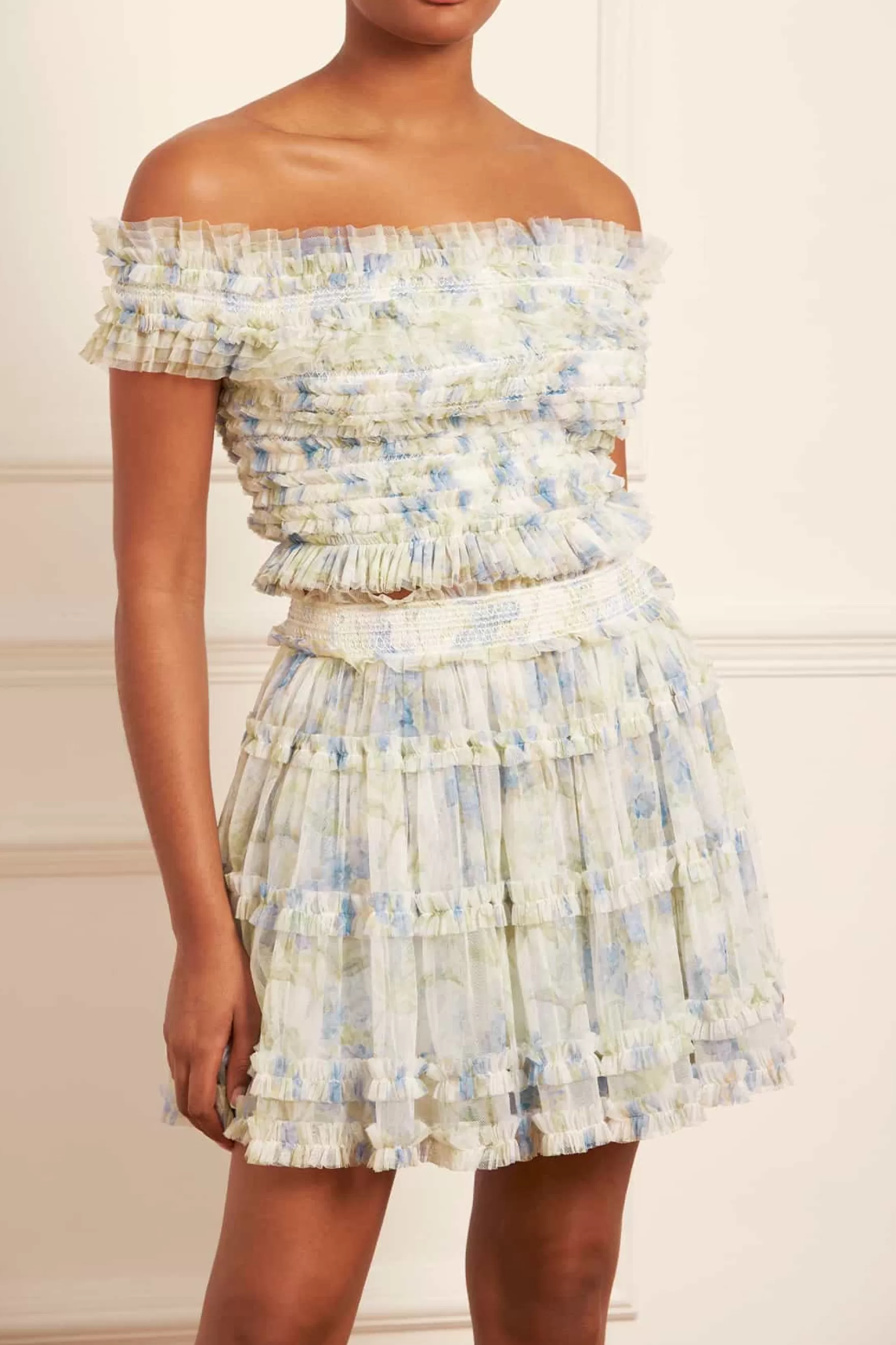 Needle & Thread Plus Size | All-Womenswear>Summer Posy Smocked Micro Mini Skirt Multi