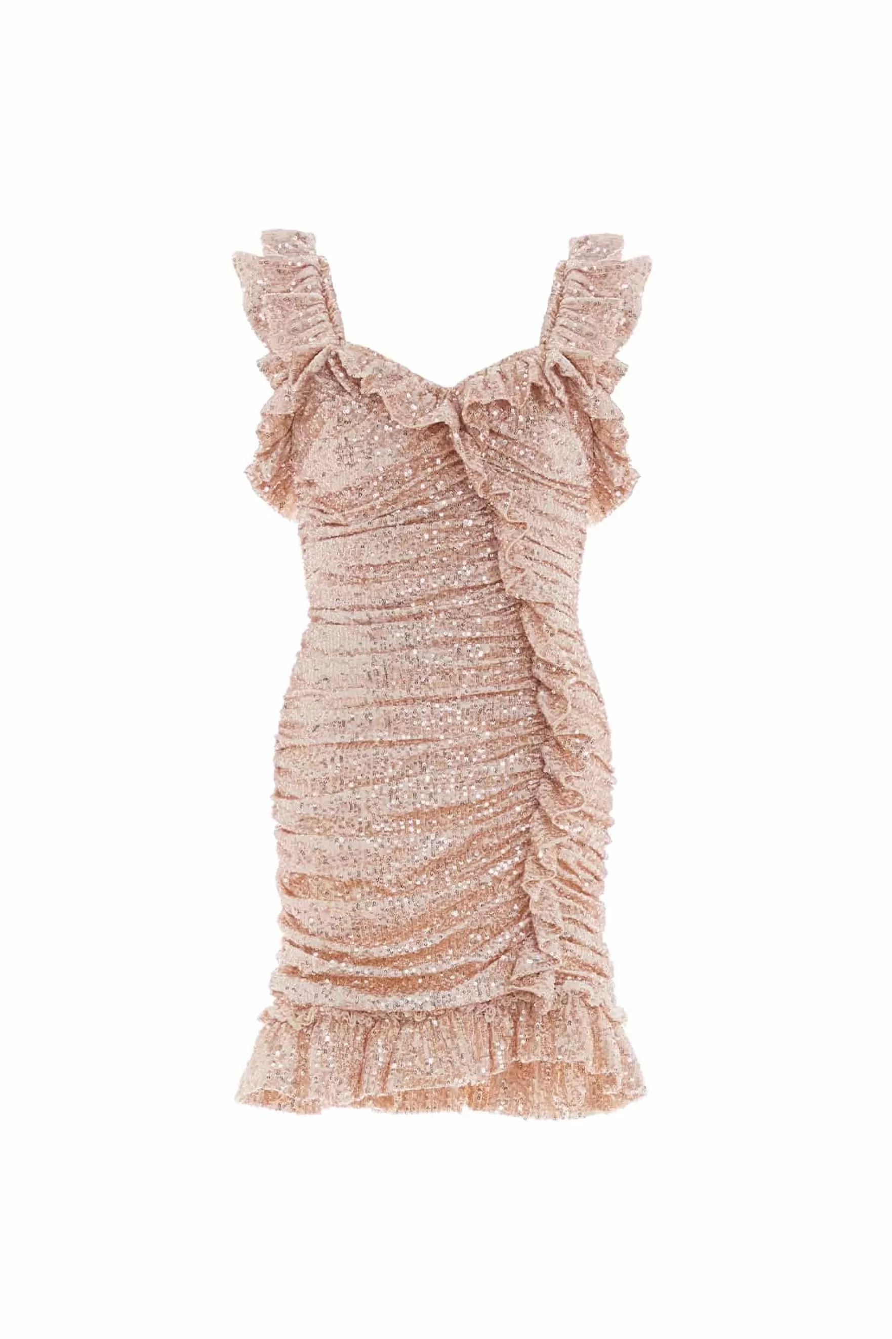 Needle & Thread Mini Dresses | Embellished Dresses>Sunray Sequin Micro Mini Dress Gold