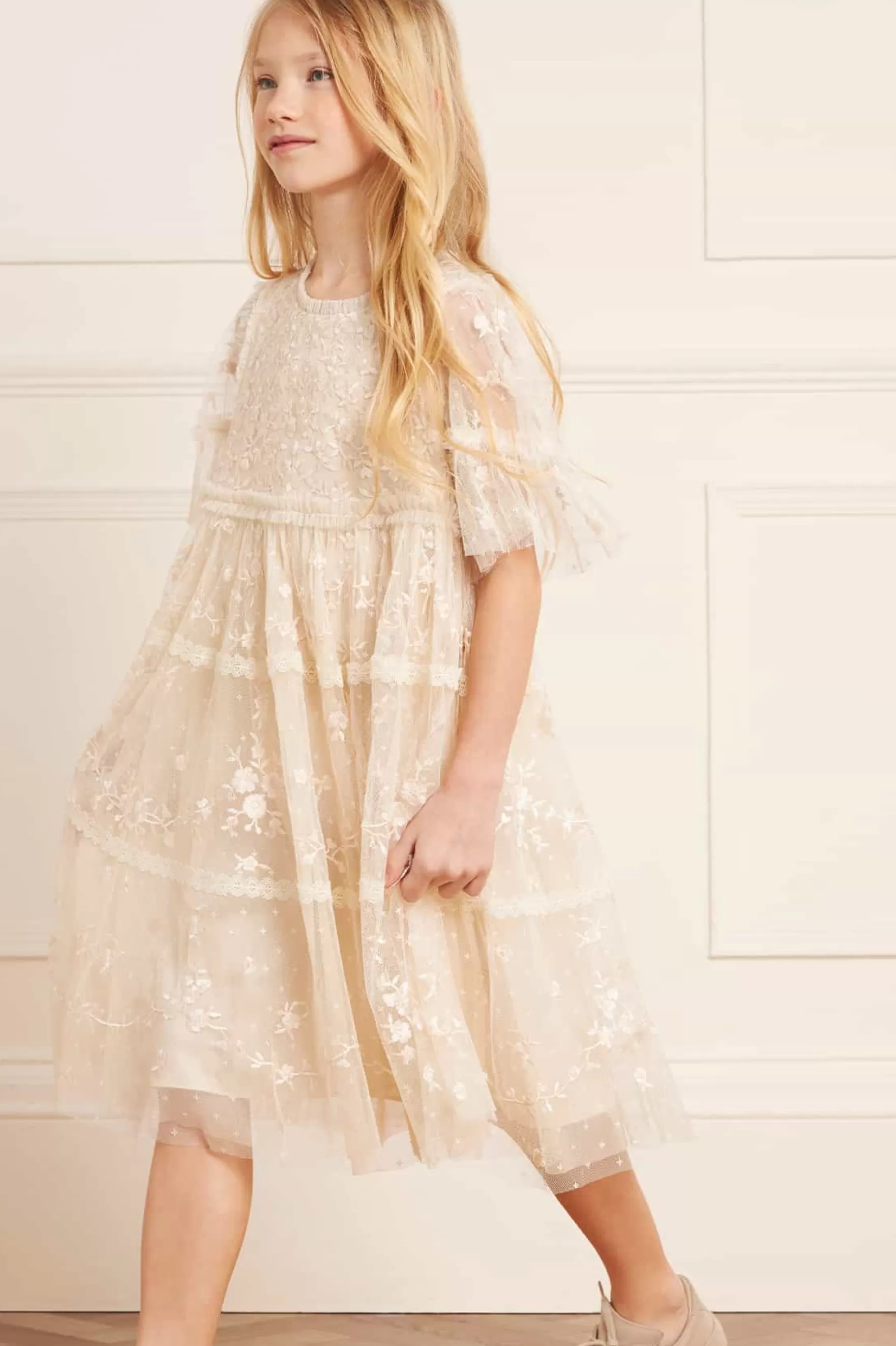 Needle & Thread Flower Girl | Flower Girl>Sweetheart Lace Kids Dress Champagne
