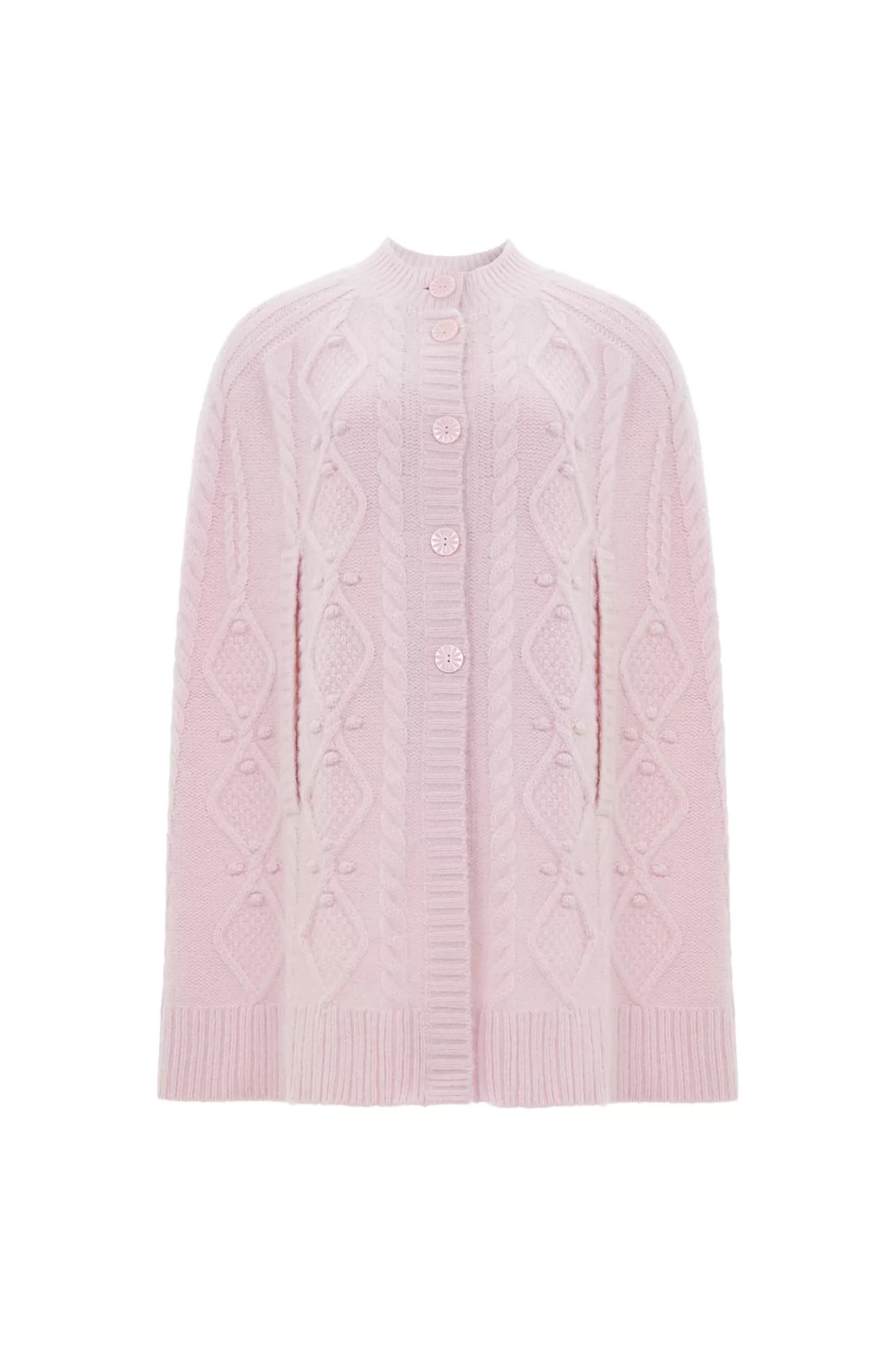 Needle & Thread Exclusives | Capes>Sylvie Cable Cape Pink