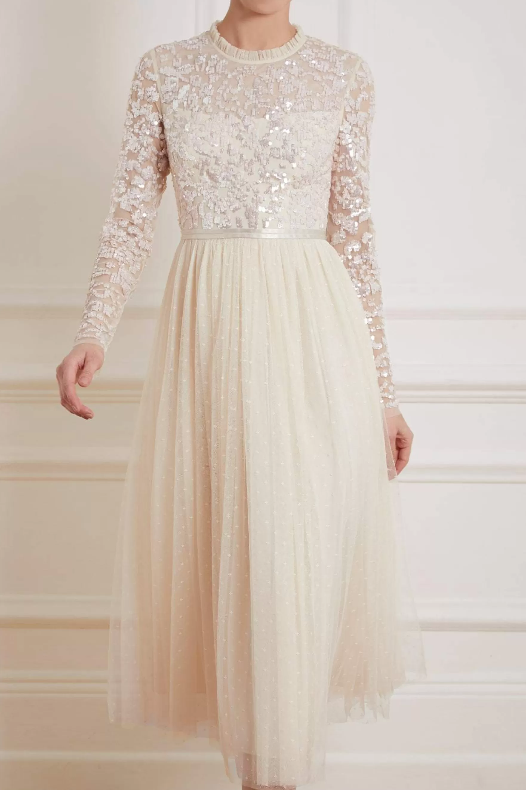 Needle & Thread Bridesmaid | Plus Size>Tempest Bodice Ballerina Dress Champagne