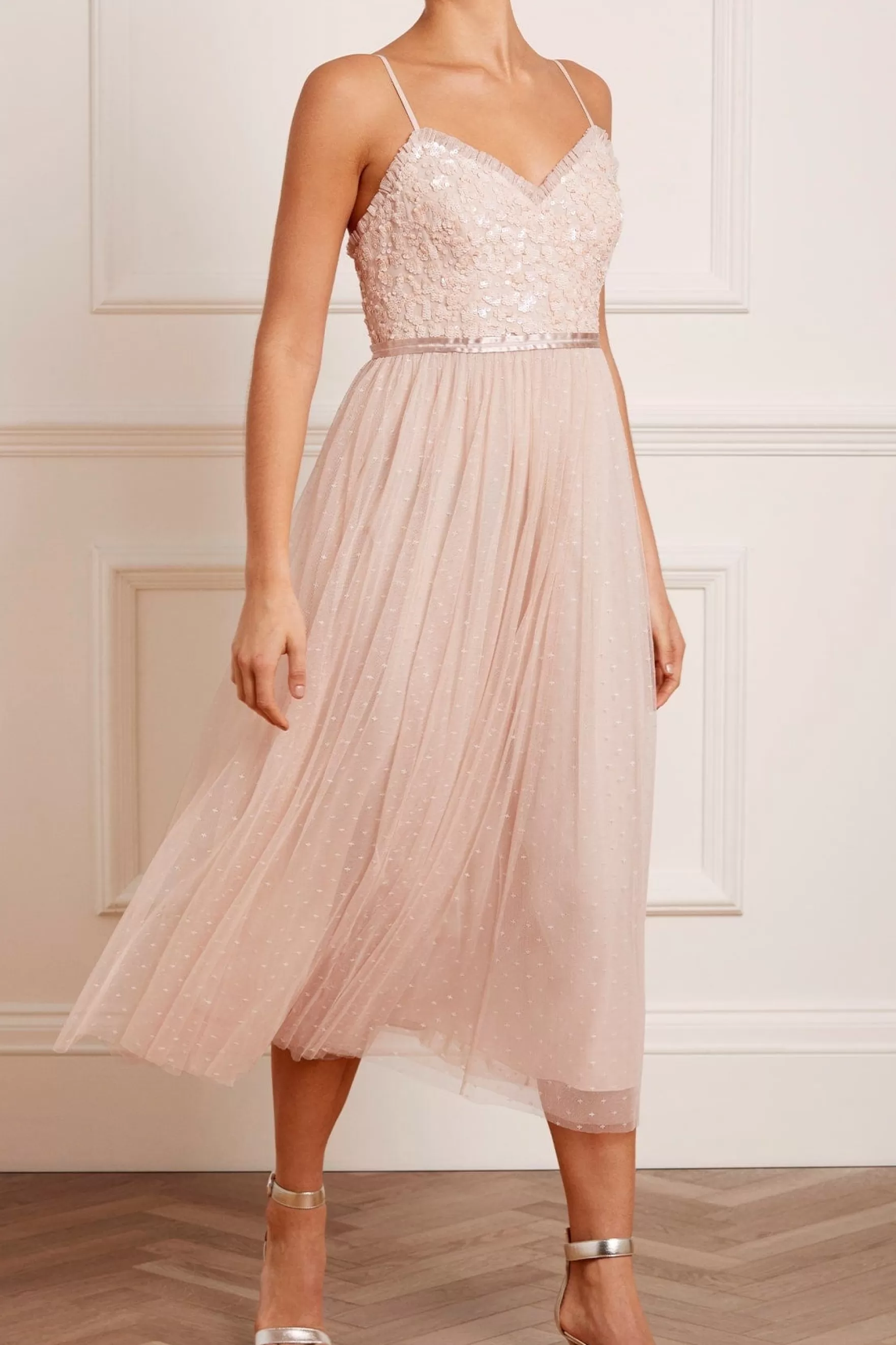 Needle & Thread Bridesmaid | Plus Size>Tempest Bodice Cami Ballerina Dress Pink