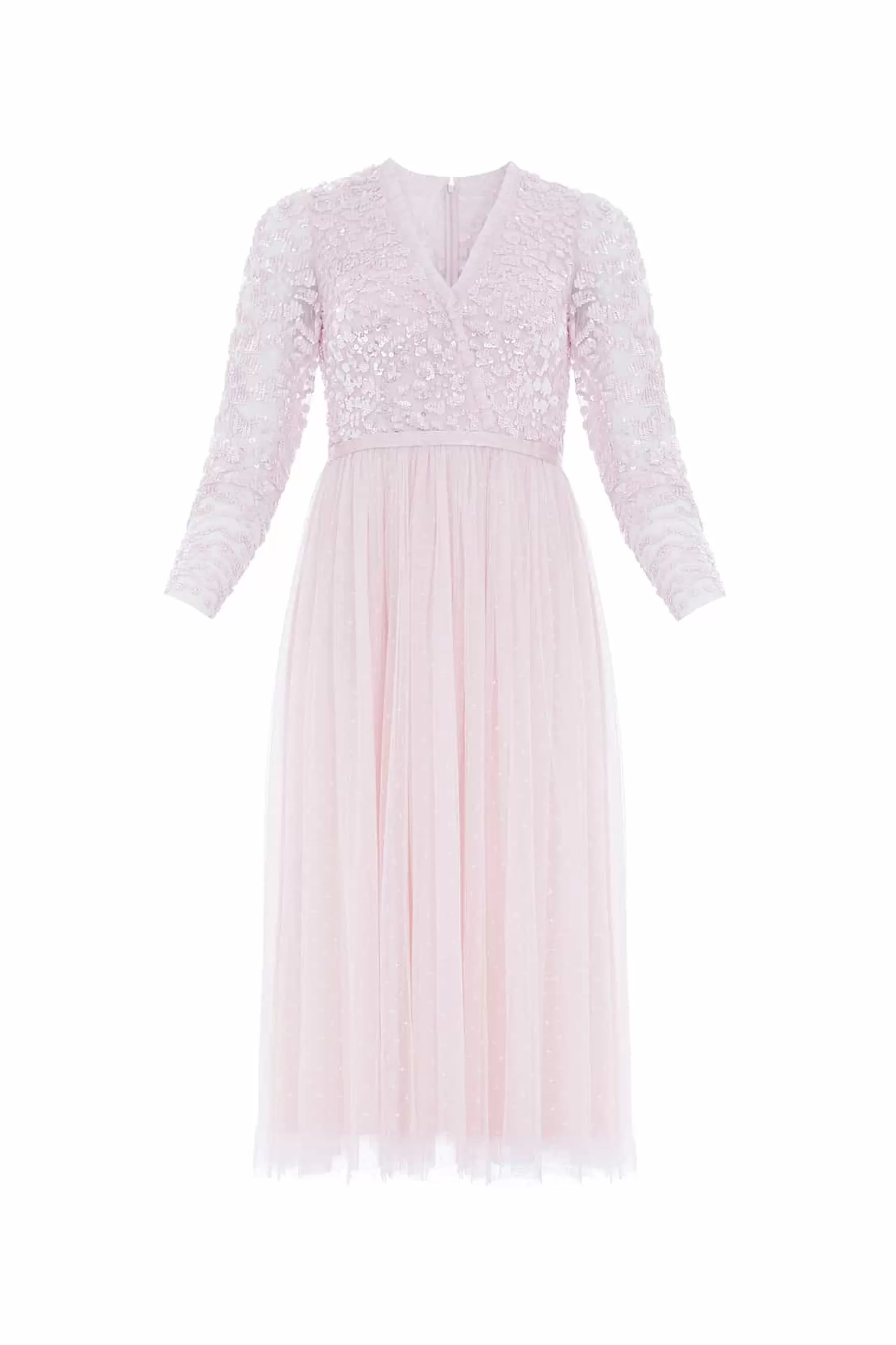 Needle & Thread Bridesmaid | Plus Size>Tempest Bodice V-Neck Midaxi Dress Pink