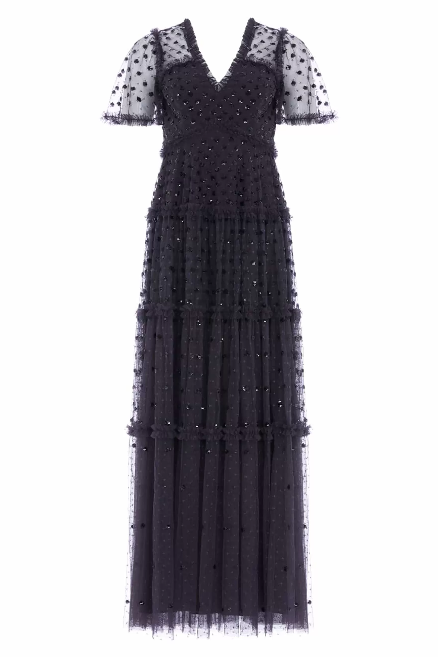 Needle & Thread Evening Dresses | Embellished Dresses>Thea Bodice Ankle Gown Black