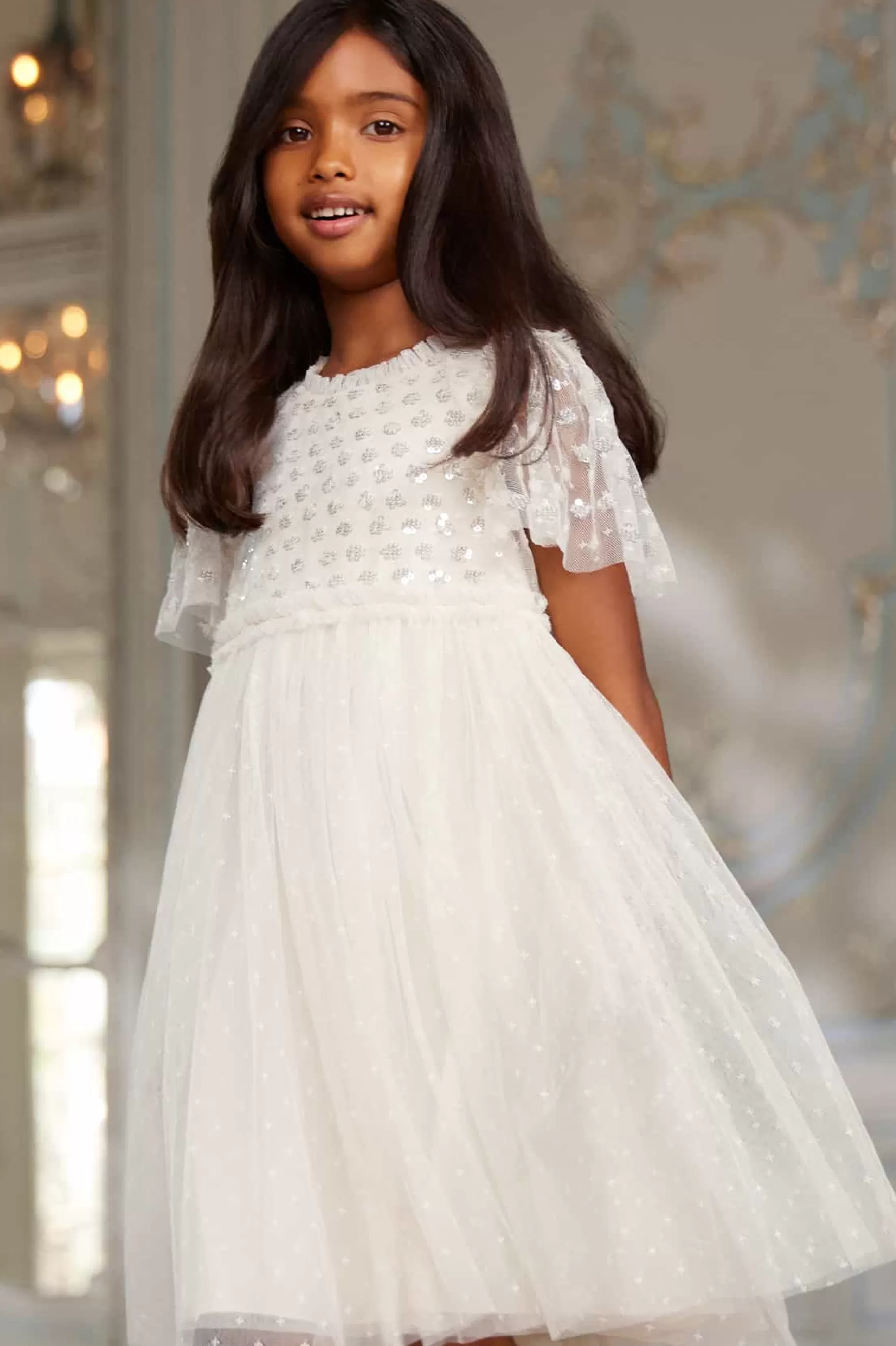 Needle & Thread Flower Girl | Flower Girl>Thea Bodice Kids Dress Champagne