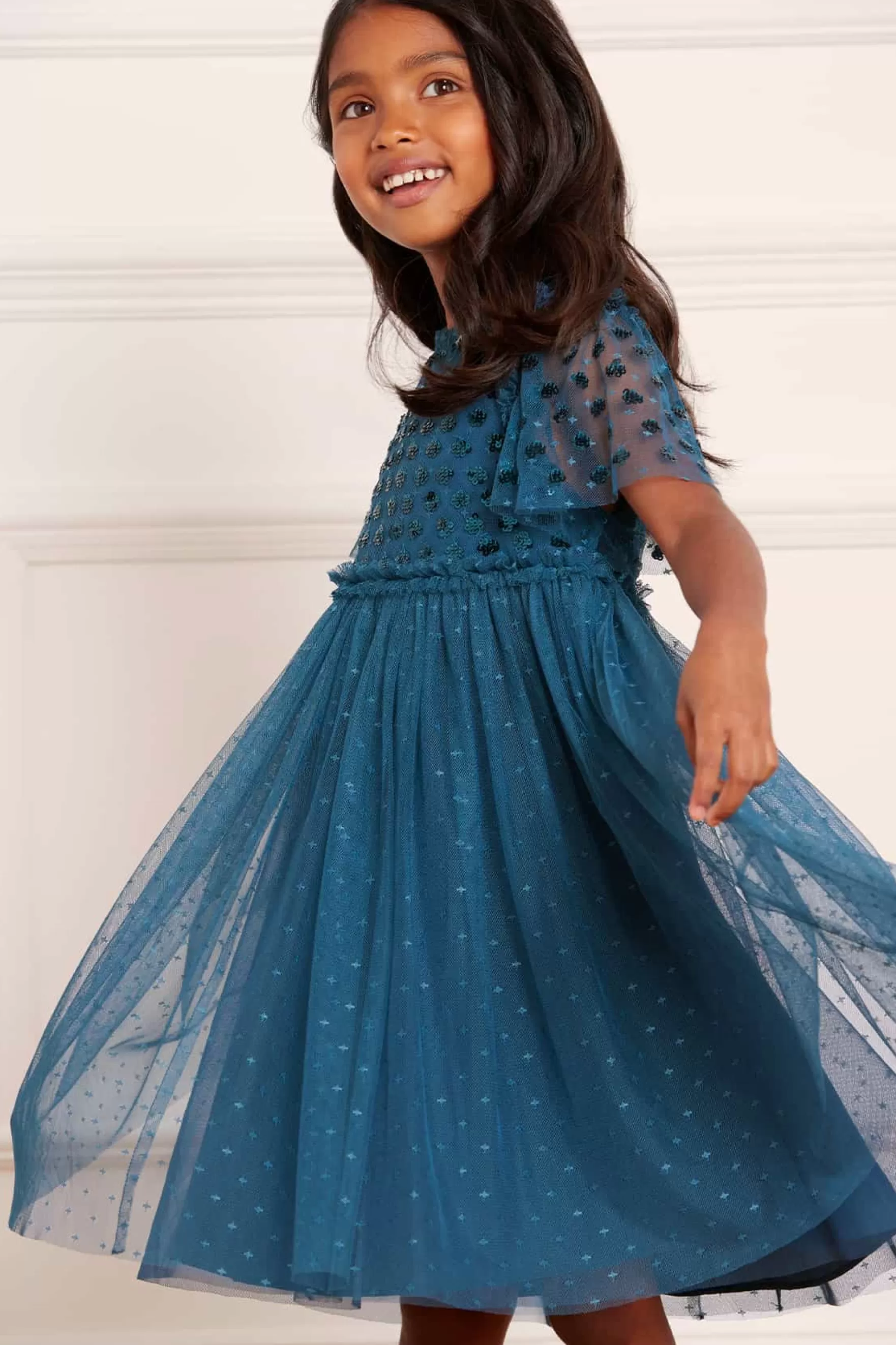 Needle & Thread Flower Girl | Flower Girl>Thea Bodice Kids Dress Blue