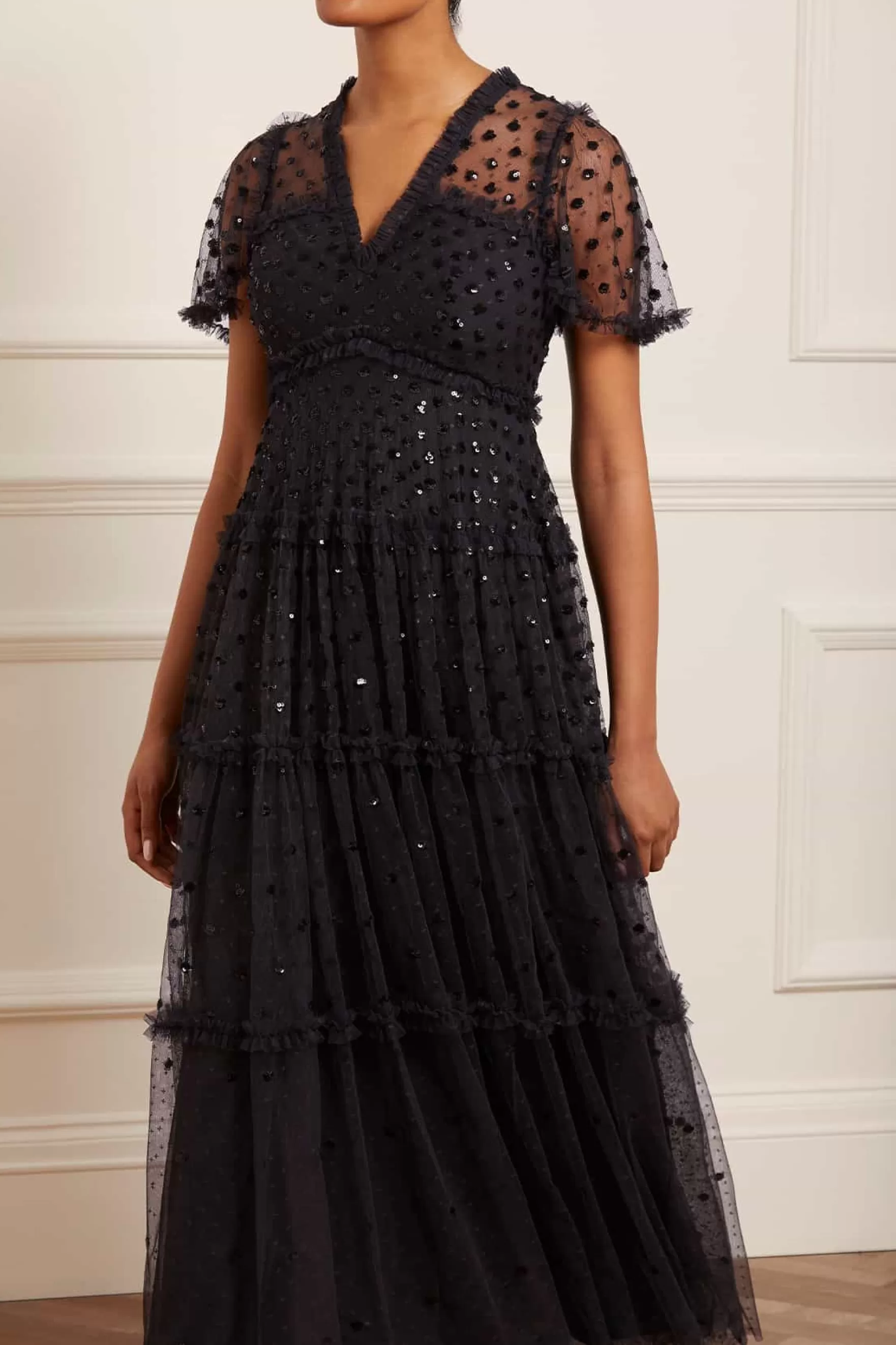 Needle & Thread Plus Size | Evening Dresses>Thea Gown Black
